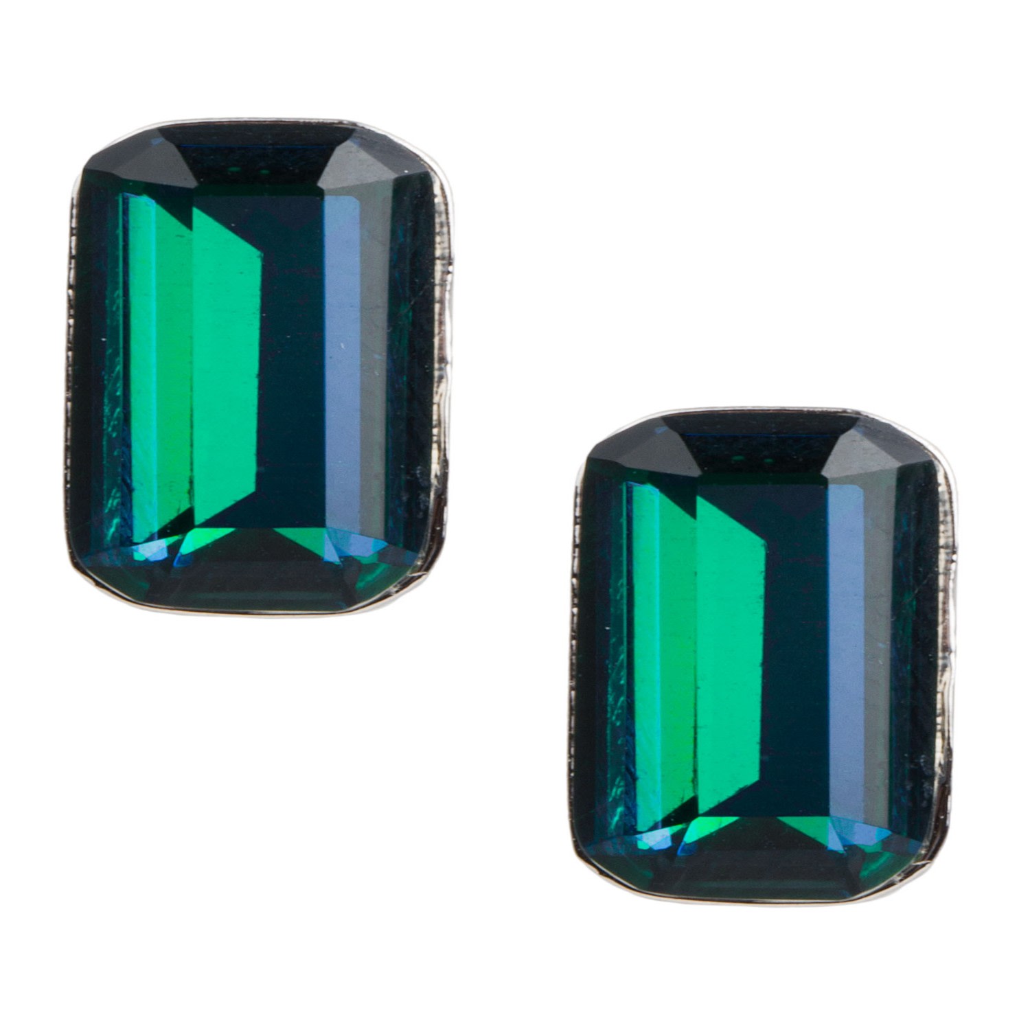 Saachi Women's Prism Baguette Mini Stud Blue Earring In Blue