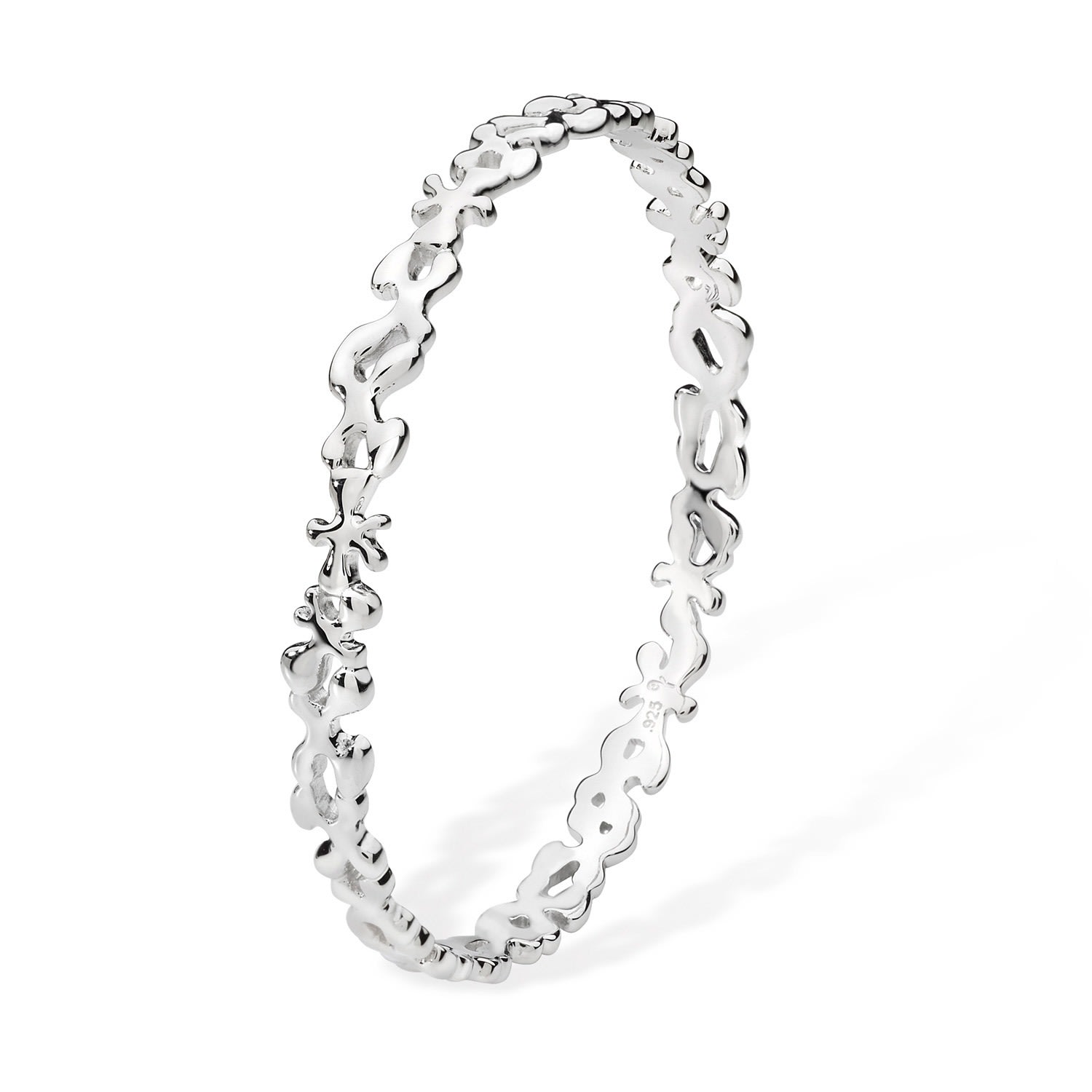 Women’s Silver Thin Splash Bangle Lucy Quartermaine