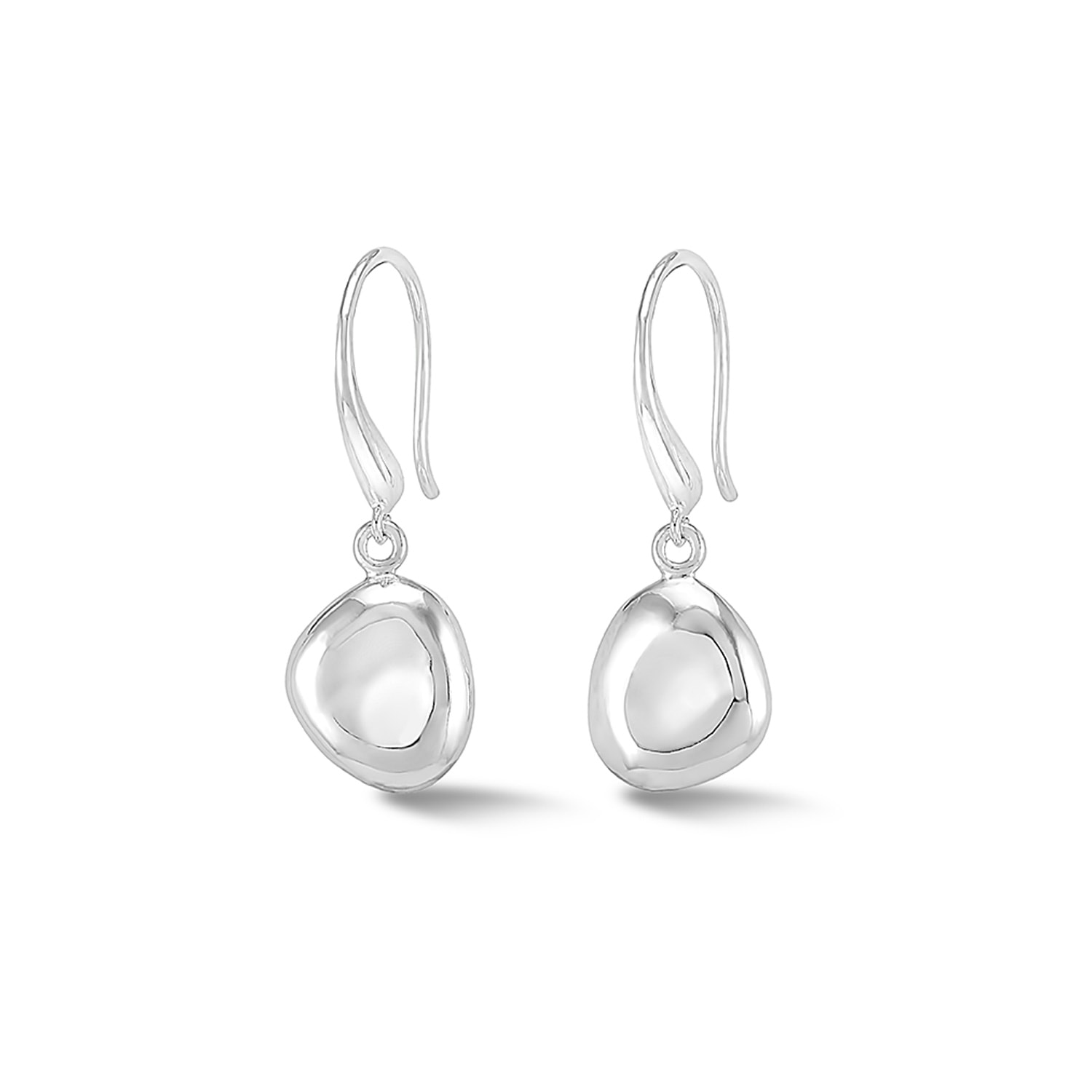 Dower & Hall Women's Pebble Drop Earrings In Silver In Metallic