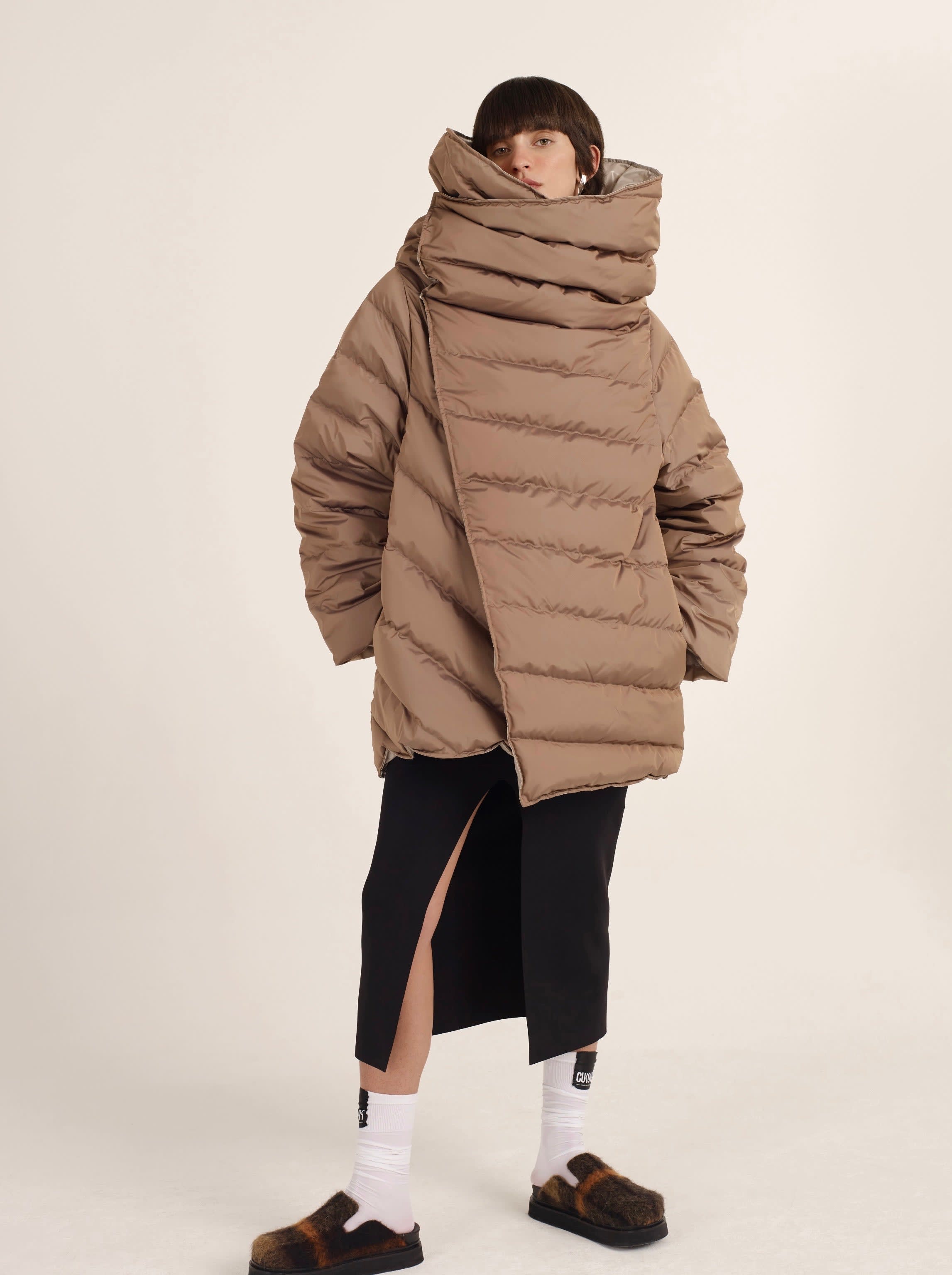 The Eco Puffer Wrap Coat