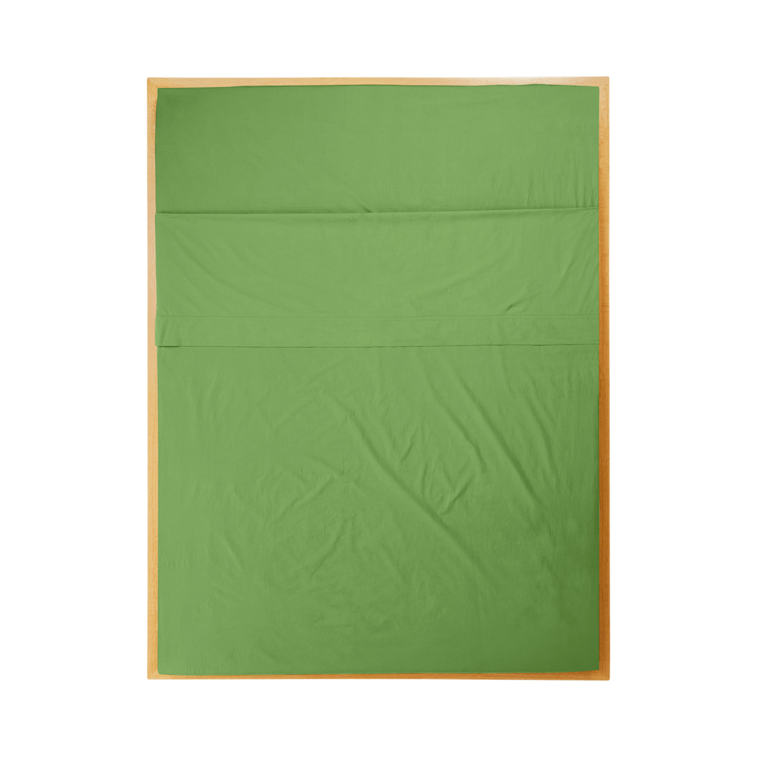 Sutram Green Single Flat Sheet In Apple In Green