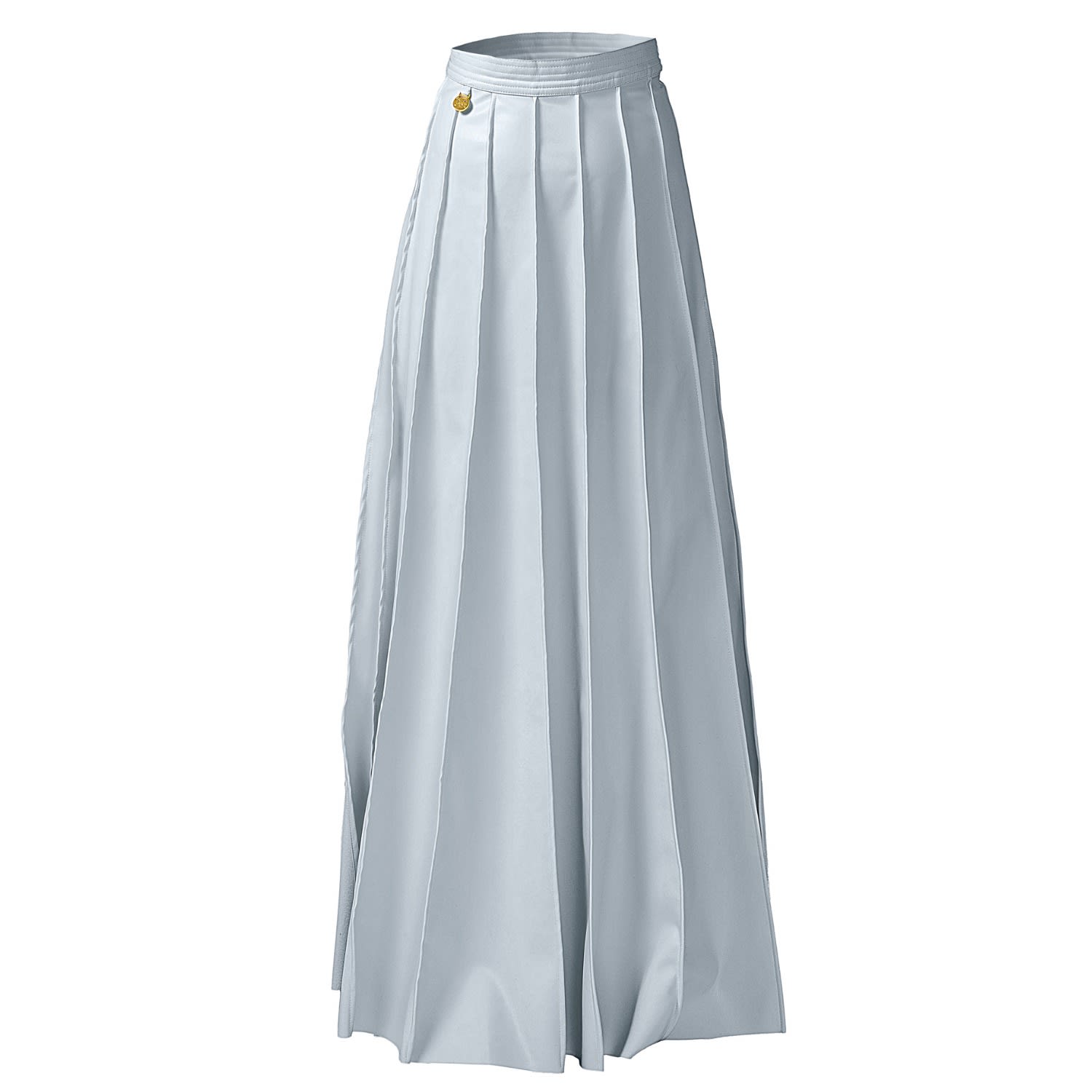 Women’s Solace - Vegan Leather Pleated Maxi Skirt Blue Xxxs Kargede