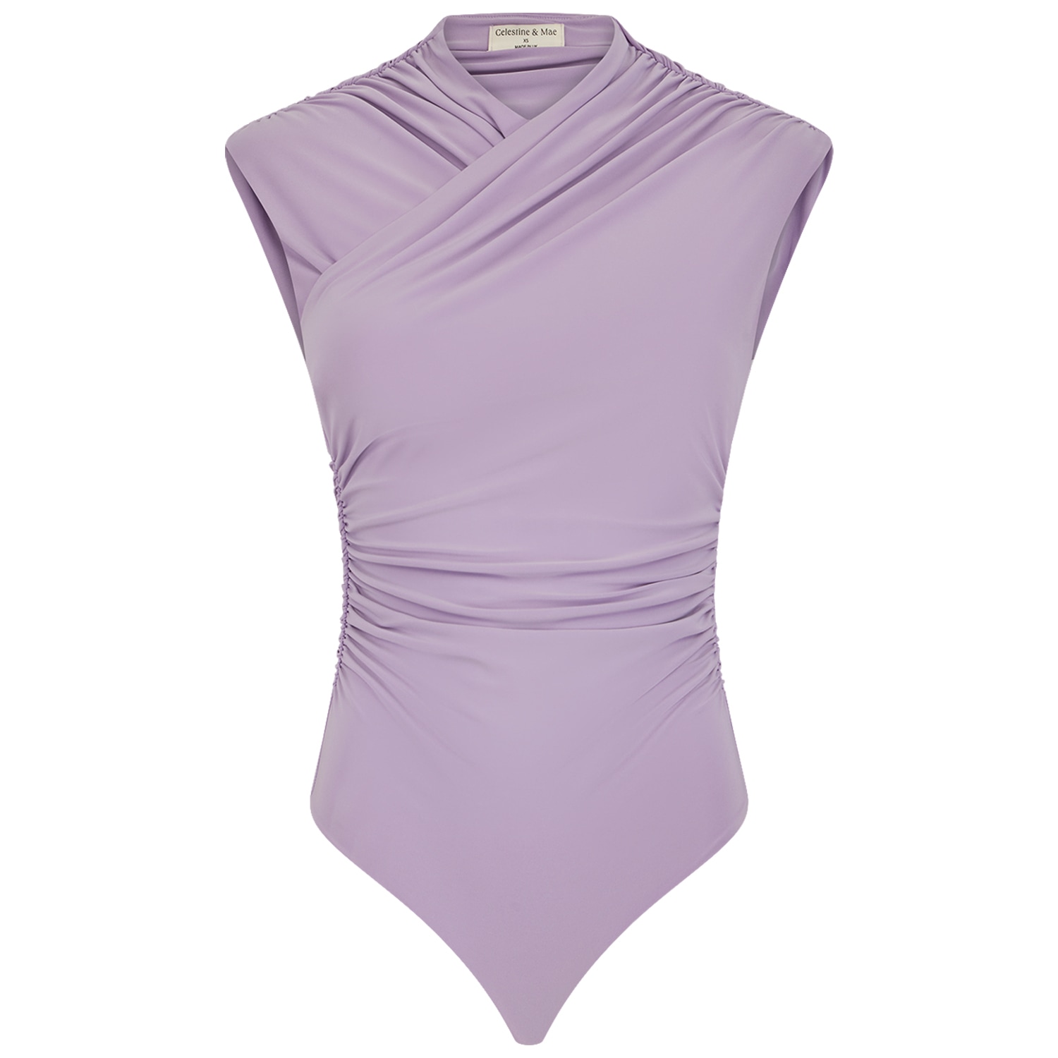 Women’s Pink / Purple Azalea Bodysuit In Heather Lilac Extra Large Celestine & Mae