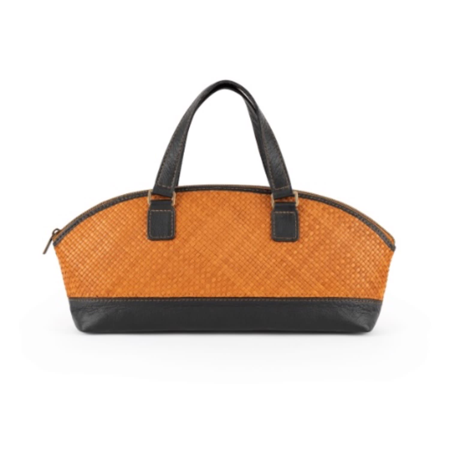 Deux Mains Women's Neutrals / Yellow / Orange Satchel Bowler Bag