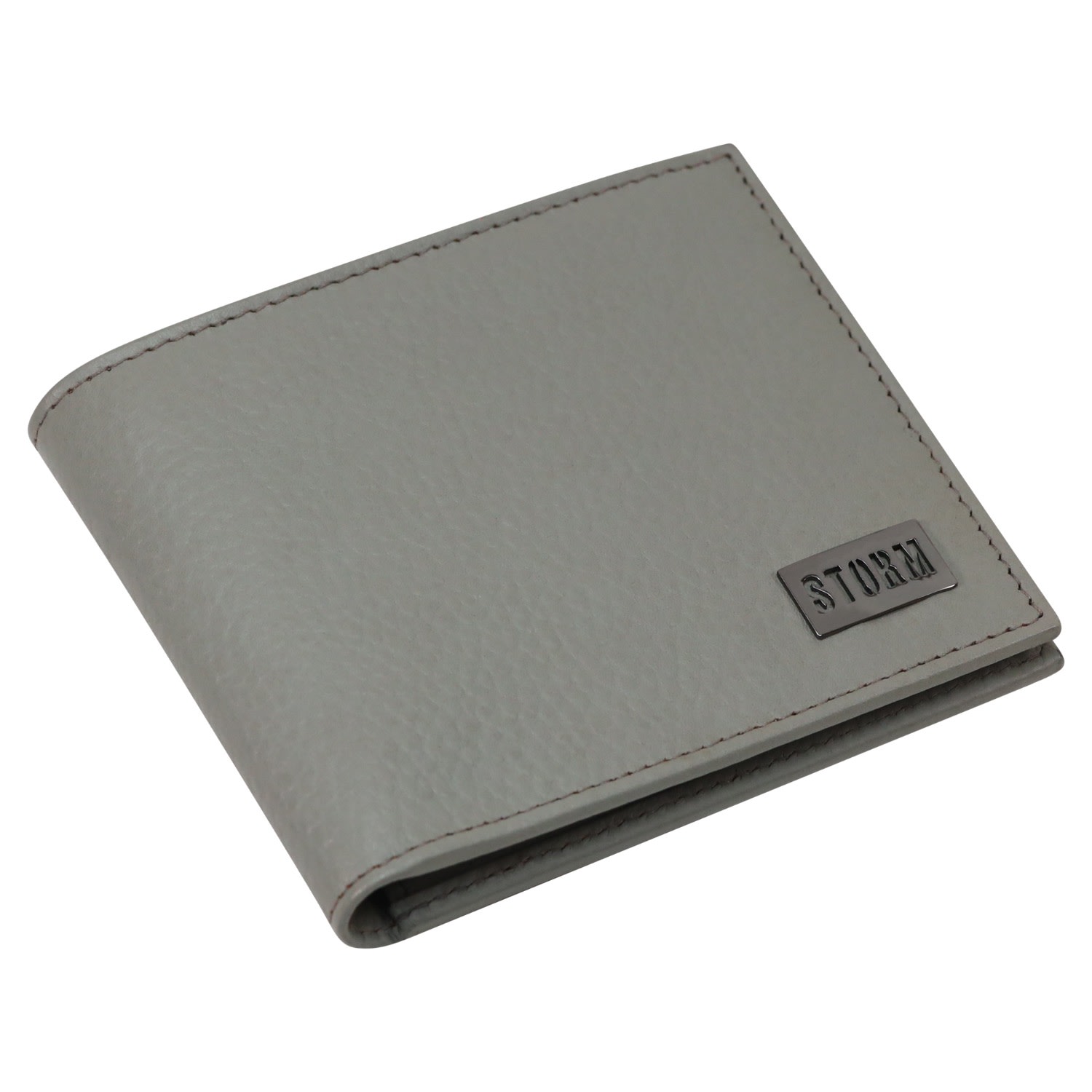 Storm Men's Cares Leather Emboss Wallet Grey