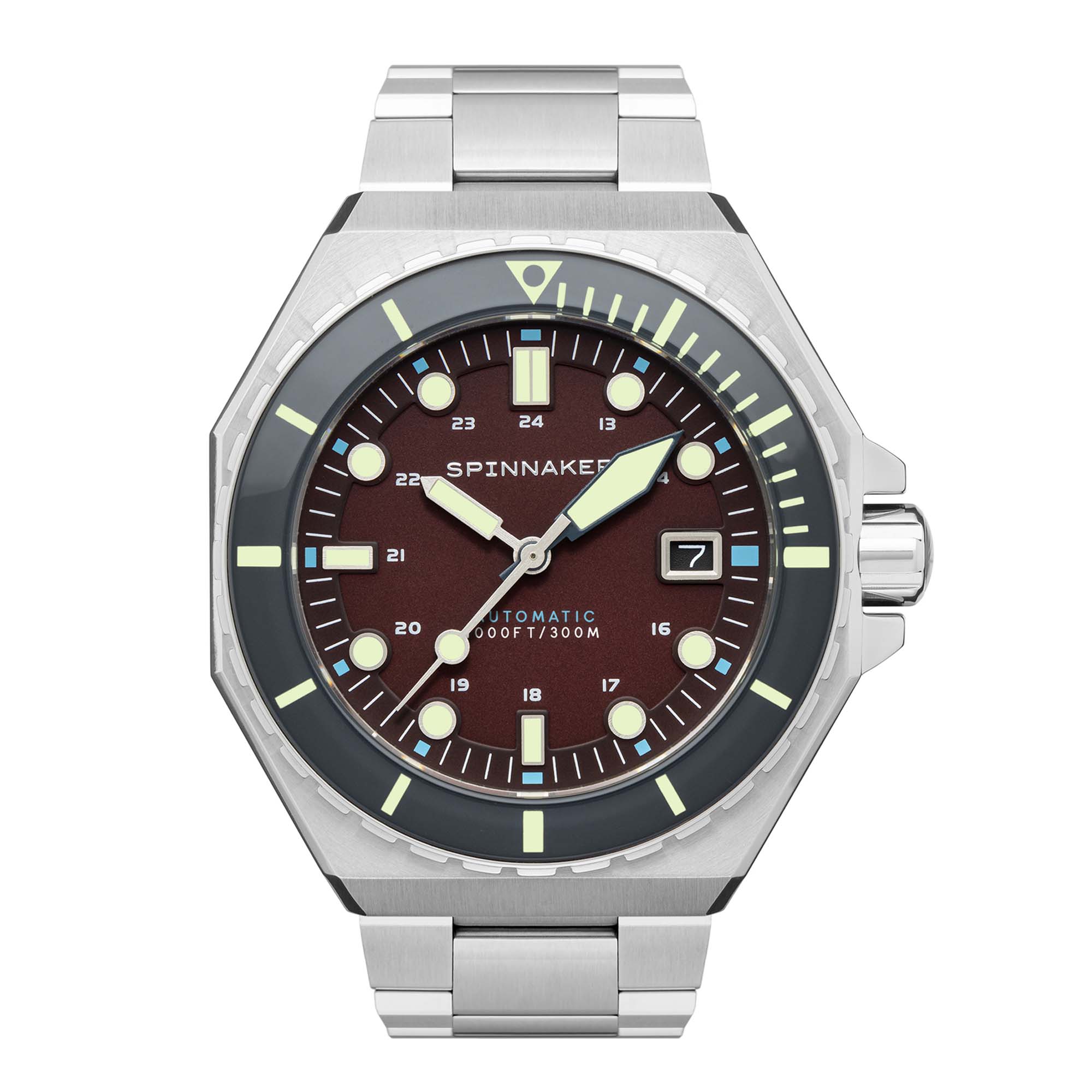 Spinnaker Red  Dumas Men's Japanese Automatic Bordeaux Watch In Metallic