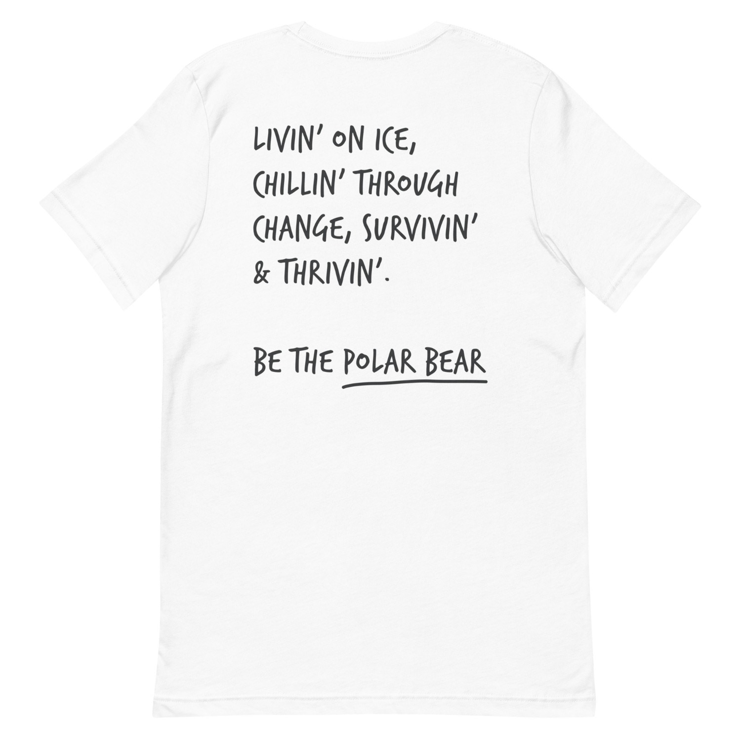 Anchor & Crew White Think Ocean Polar Bear Aspirations Cotton Embroidered T-shirt - Women In White