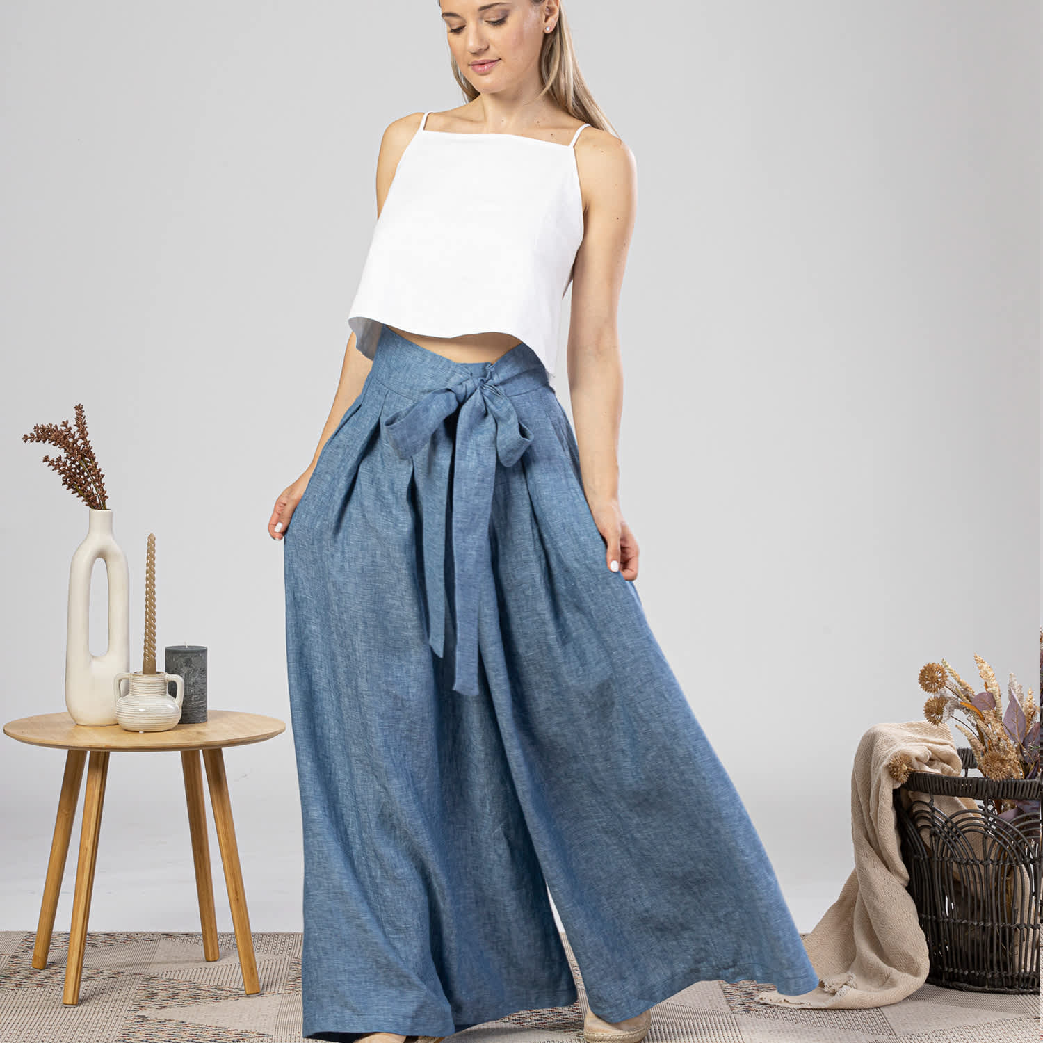 【BAON】Syuing pin tuck banding wide linen pants Scout Linen Rayon Pant – Z SUPPLY
