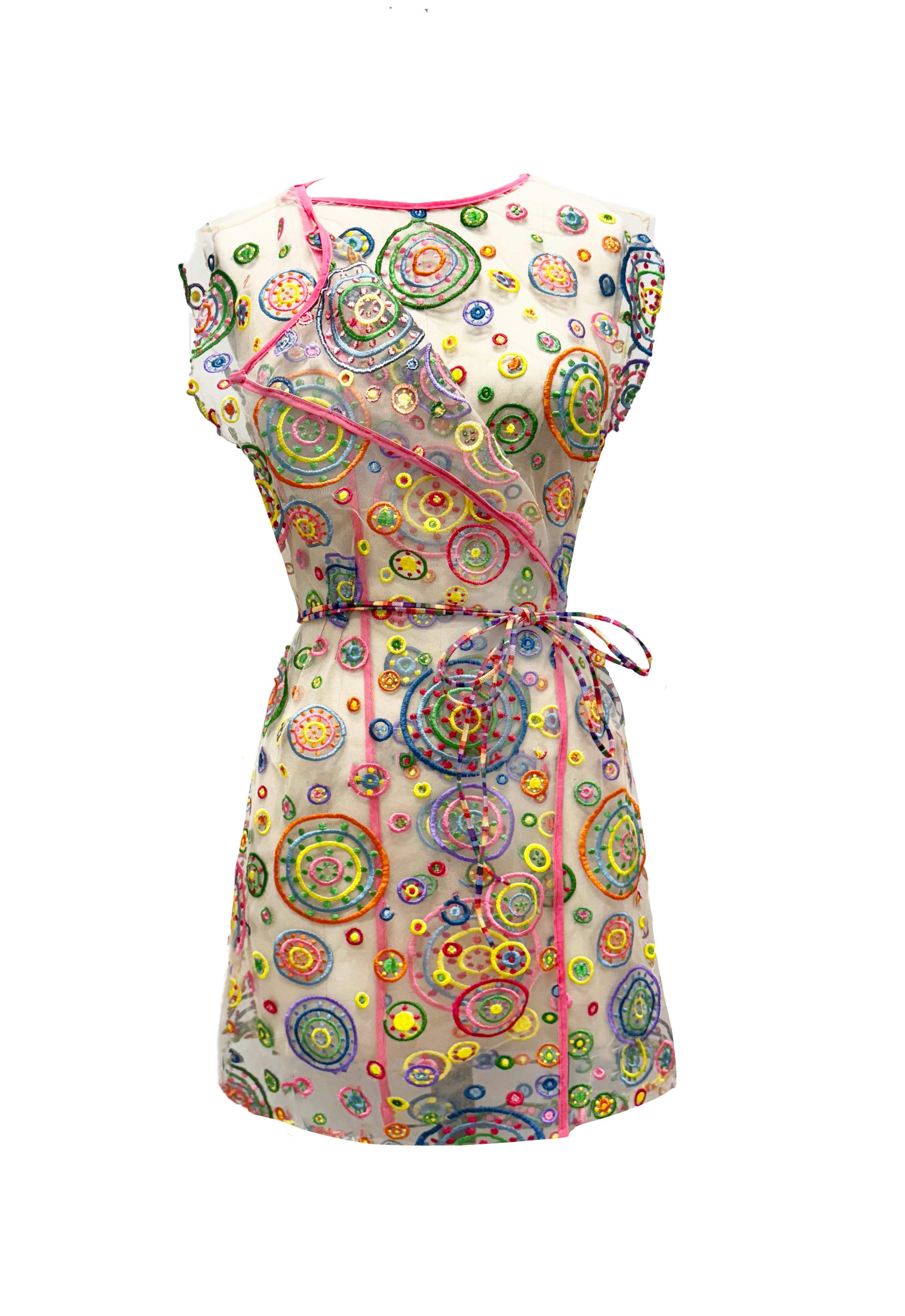 Women's Pachamama Embroidered Tulle Short Cover Up