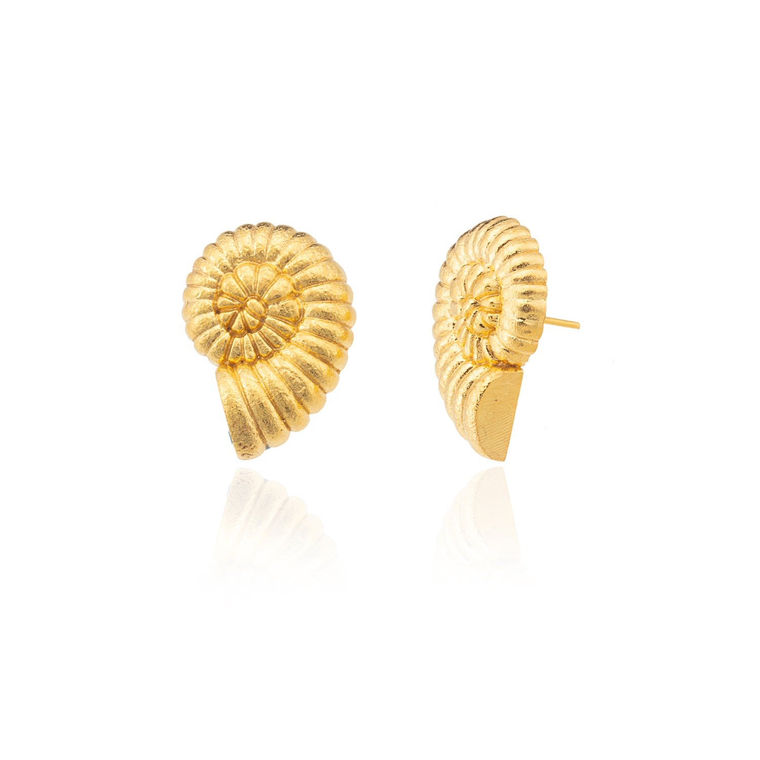 Women’s Gold Snail Earrings Milou Jewelry