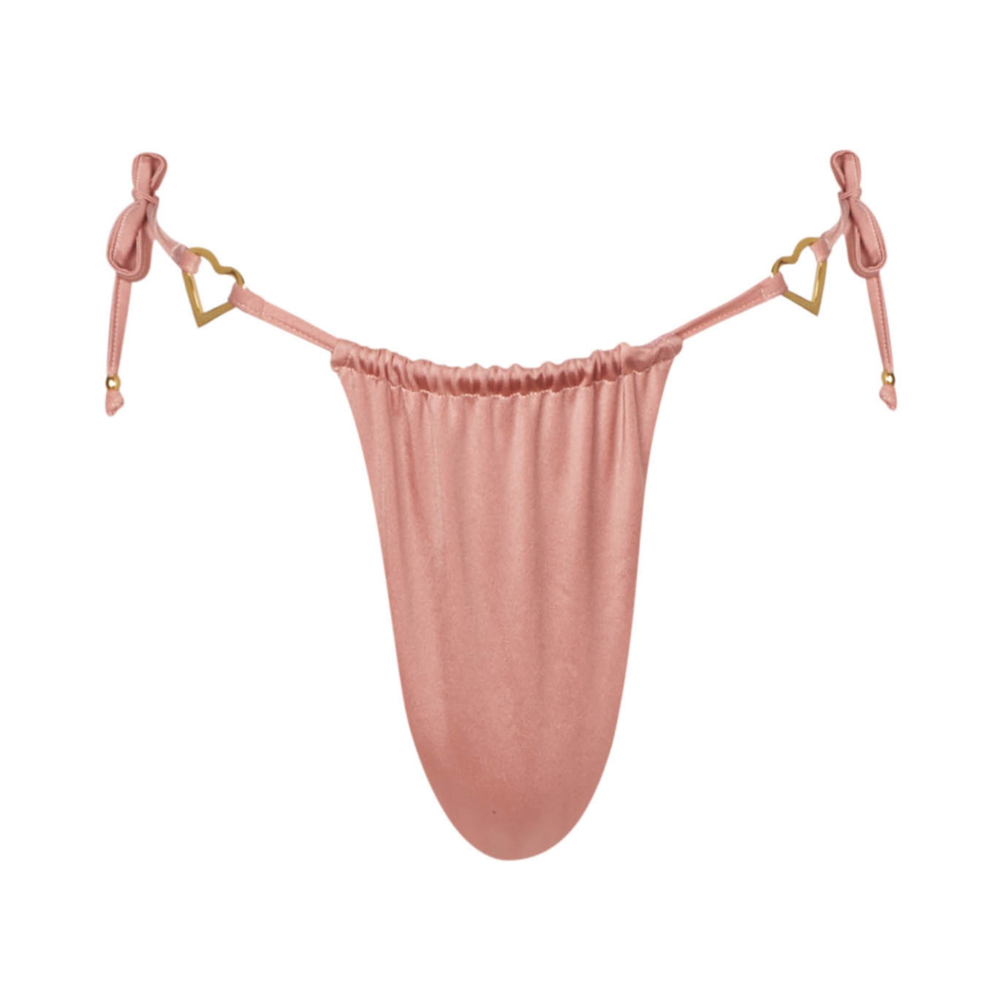 Soah Women's Rose Gold Juliet Metallic Rose Bikini Bottom In Rose Gold