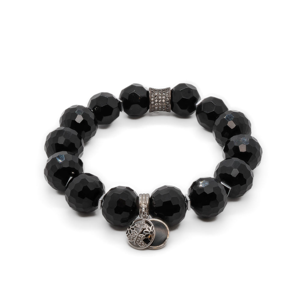 Women’s Black / Silver Black Protection Symbol Bracelet - Black Ebru Jewelry