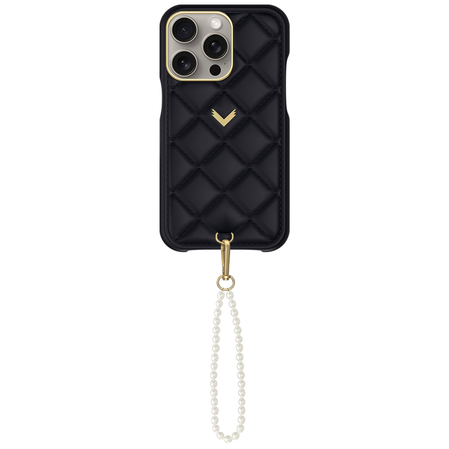 Velante Calf Leather Phone Case, Kanda Texture, Oyster Edtion, Gold, Night Blue In Blue