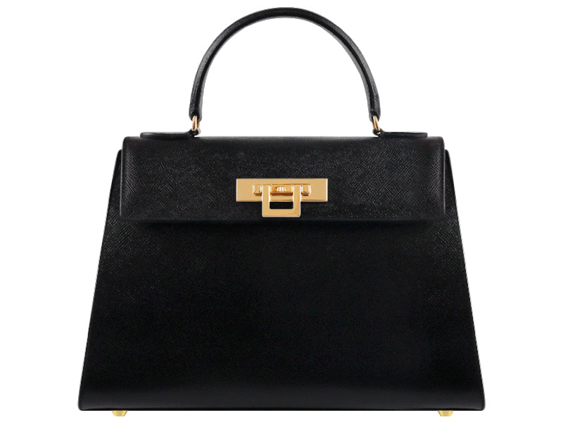 Women’s Fonteyn Large Dolomite Pebble Print Calf Leather Handbag - Black Lalage Beaumont