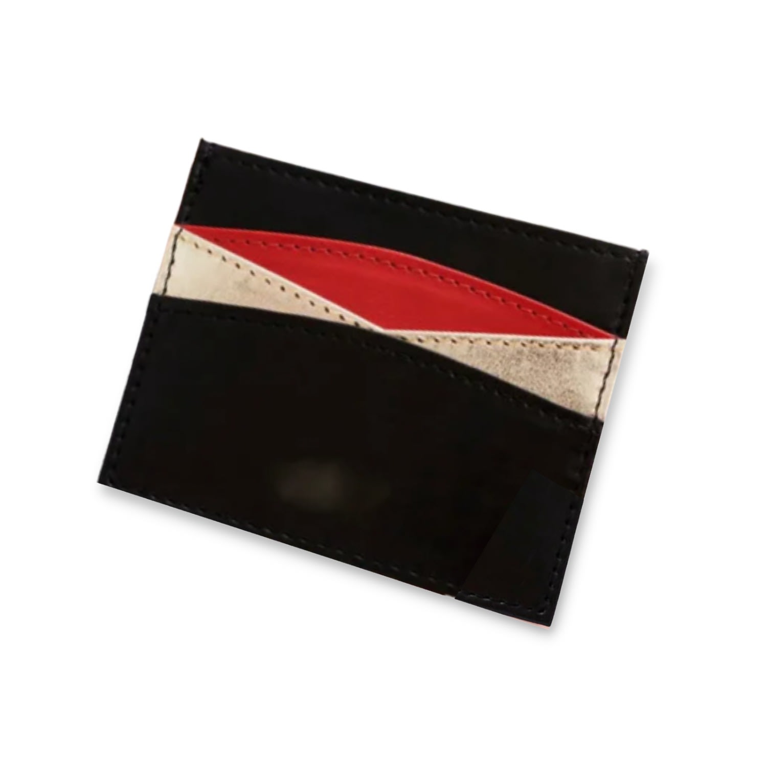 Women’s Black / Gold / Red Leather Card Holder With Colour Pop Vida Vida
