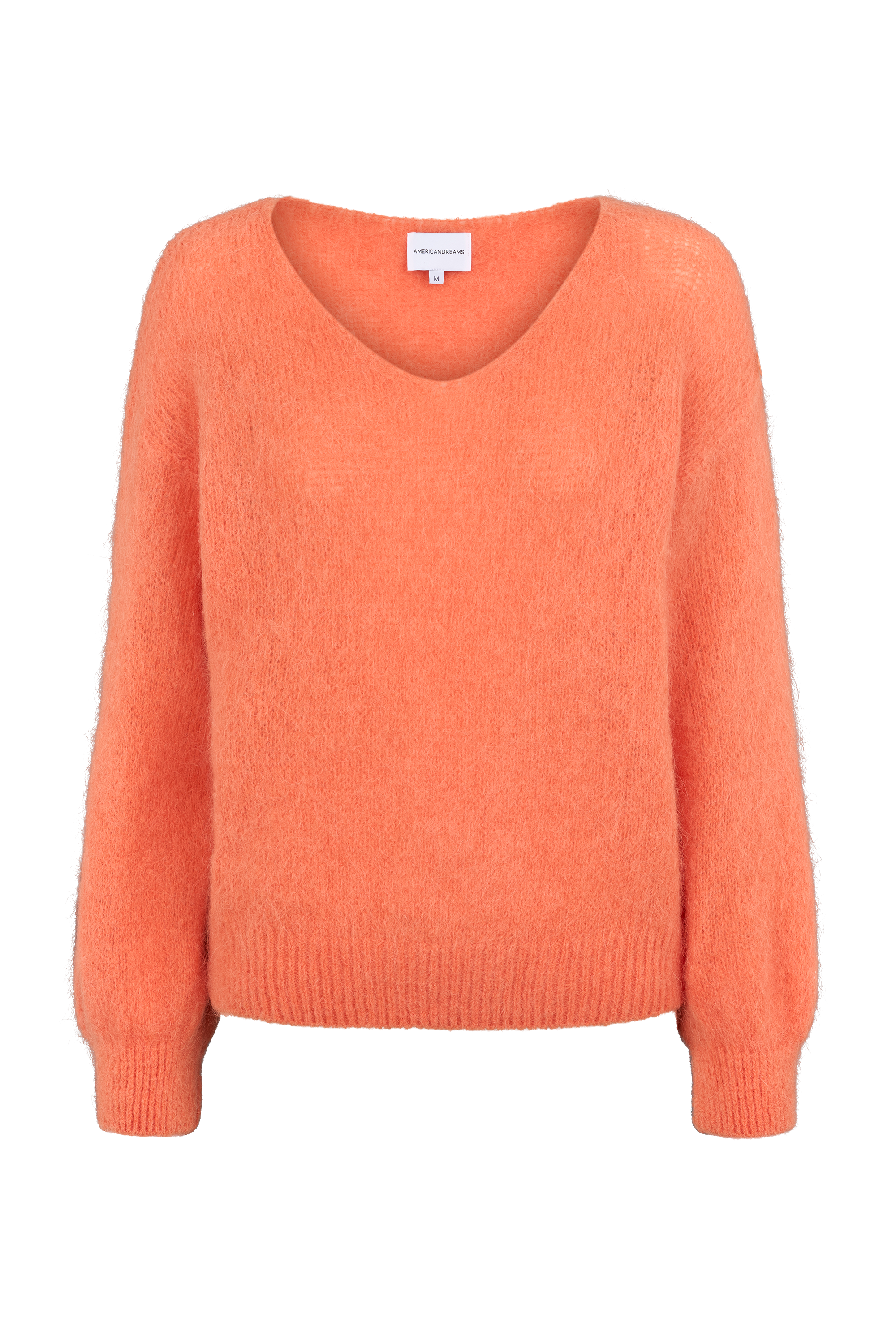 Americandreams Women's Yellow / Orange Milana Ls Alpaca Pullover Burnt Orange
