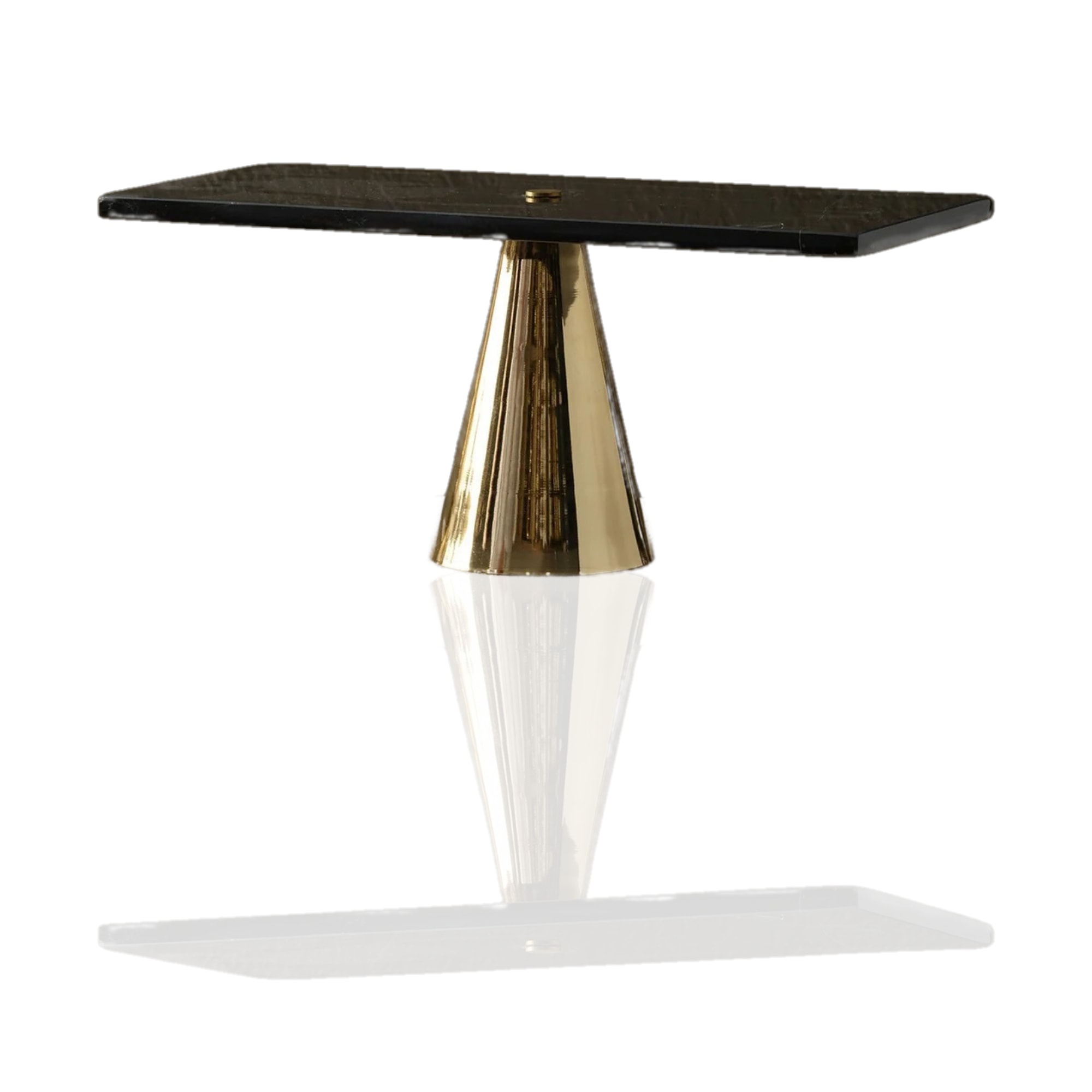 Marleth Gold / Black Black & Gold Marble Rectangular Cake Stand