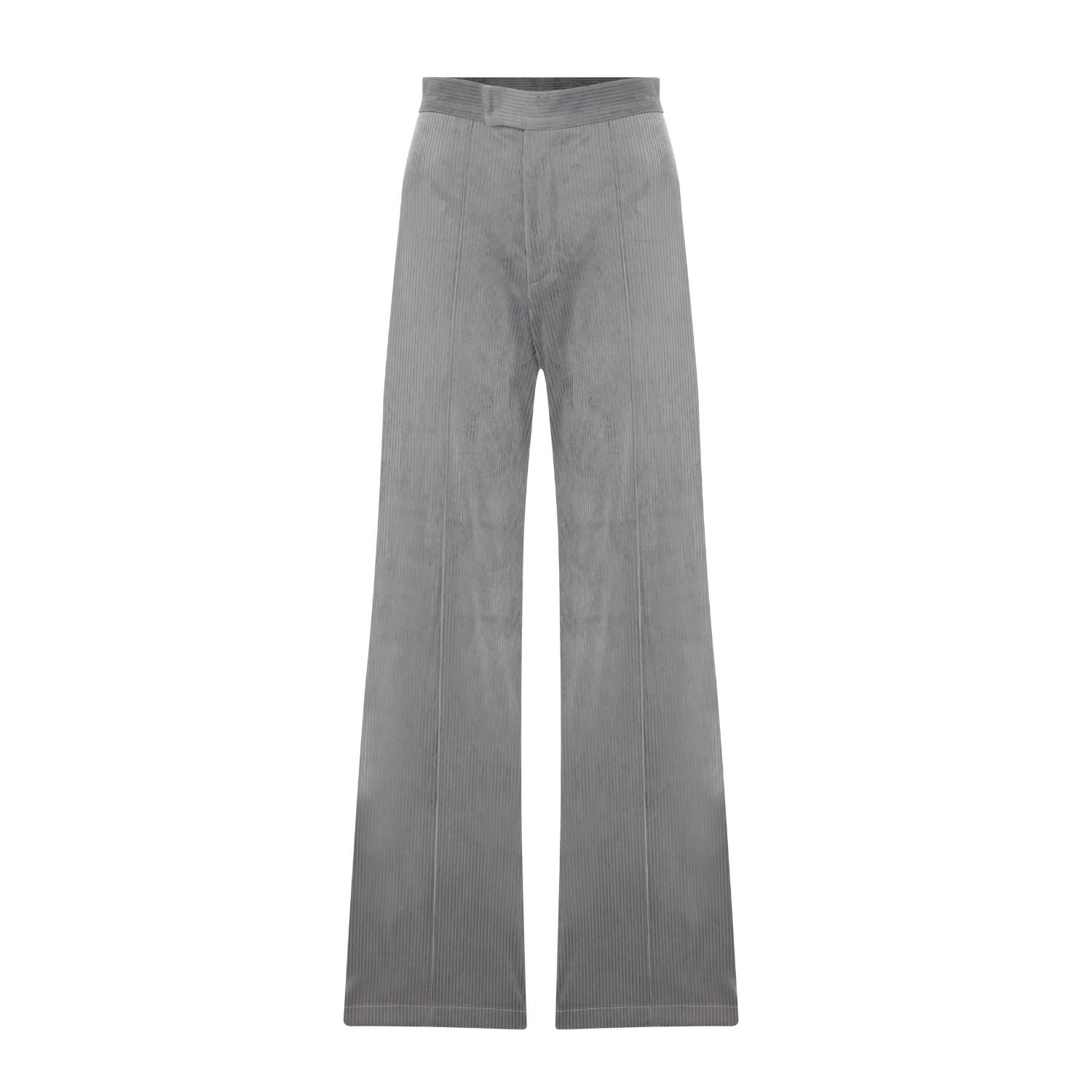 Nazli Ceren Women's Bicolle Corduroy Trousers In Grey In Grey