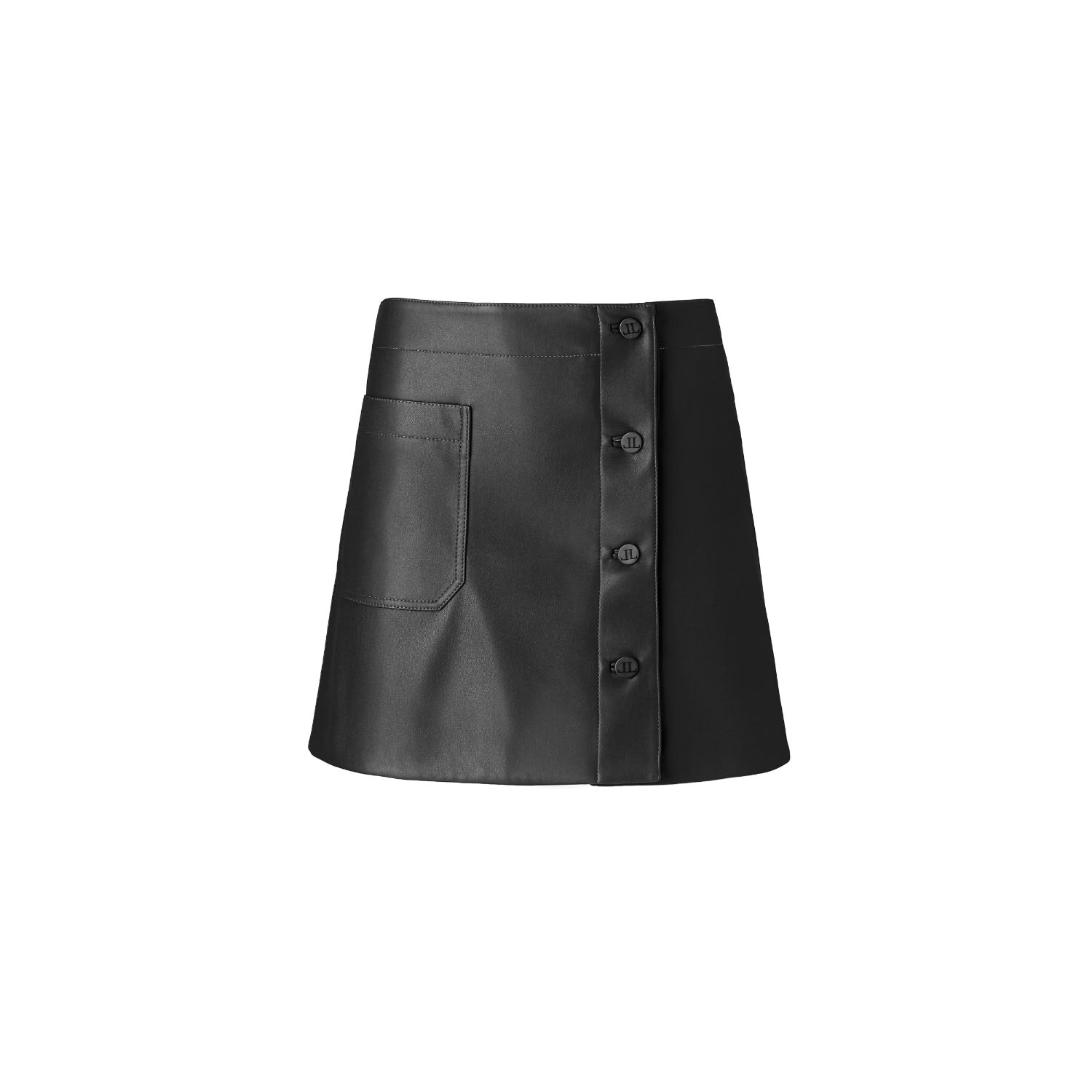 Shop Lita Couture Women's Black Genuine Leather Mini Skirt