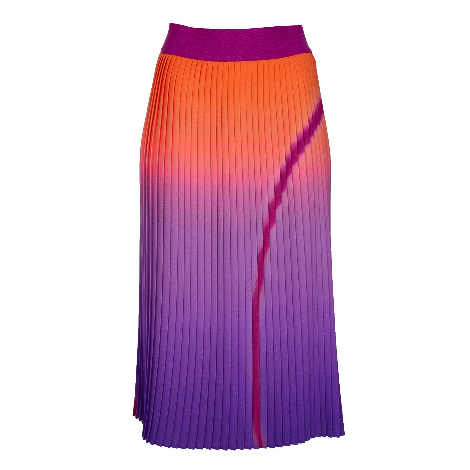 Women’s Midi Pleated Skirt With Ombre Abstract Print Large Lalipop Design