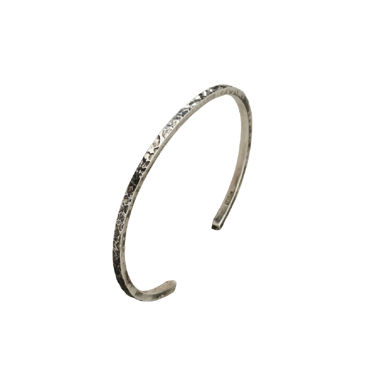 Posh Totty Designs Men's Textured Silver Cuff In Silver