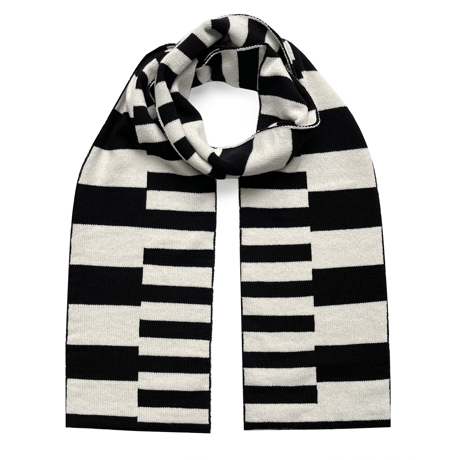 Multi-Striped Wool & Cashmere Scarf Men by INGMARSON