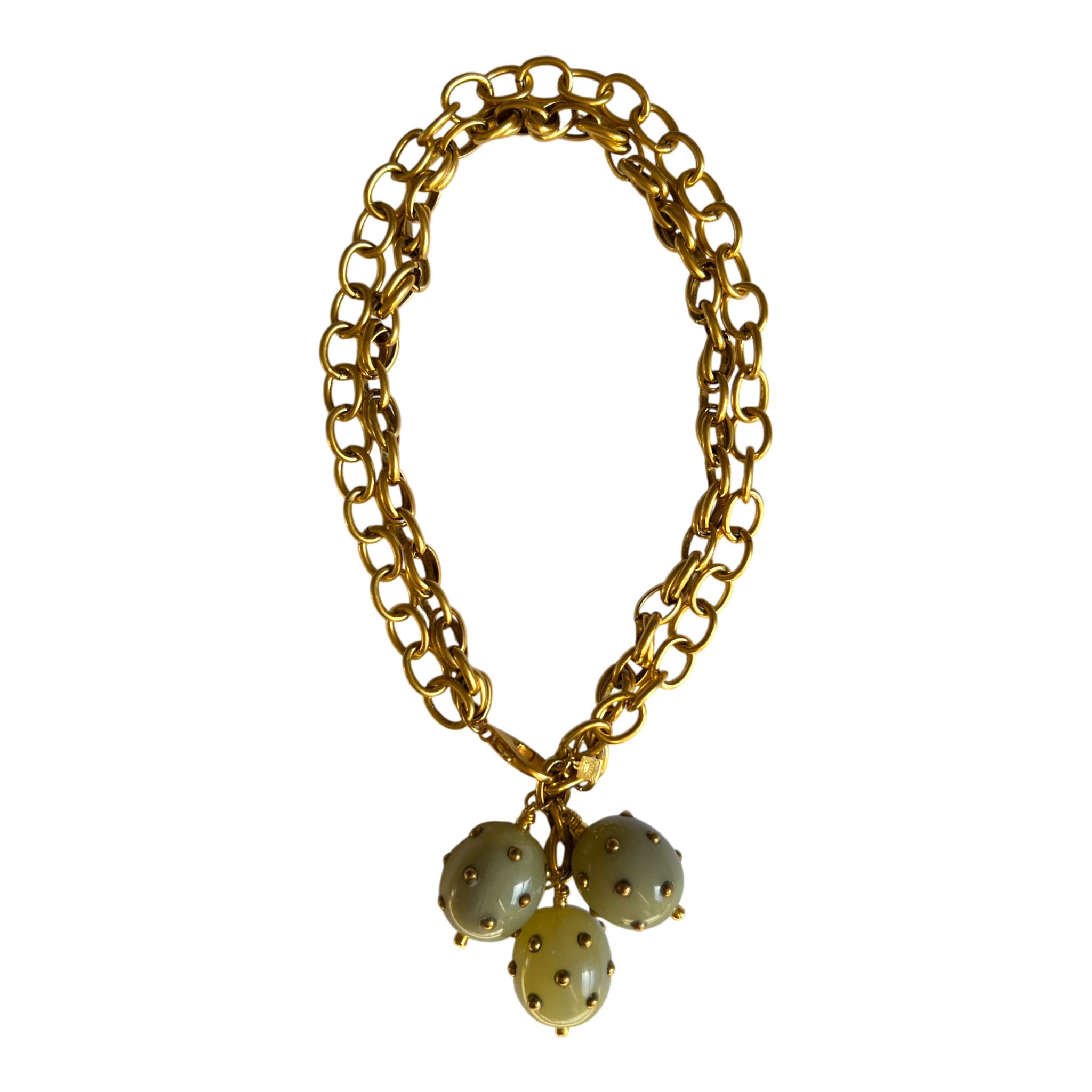 Sccollection Women's Gold / Green / Black Eve Necklace In Multi