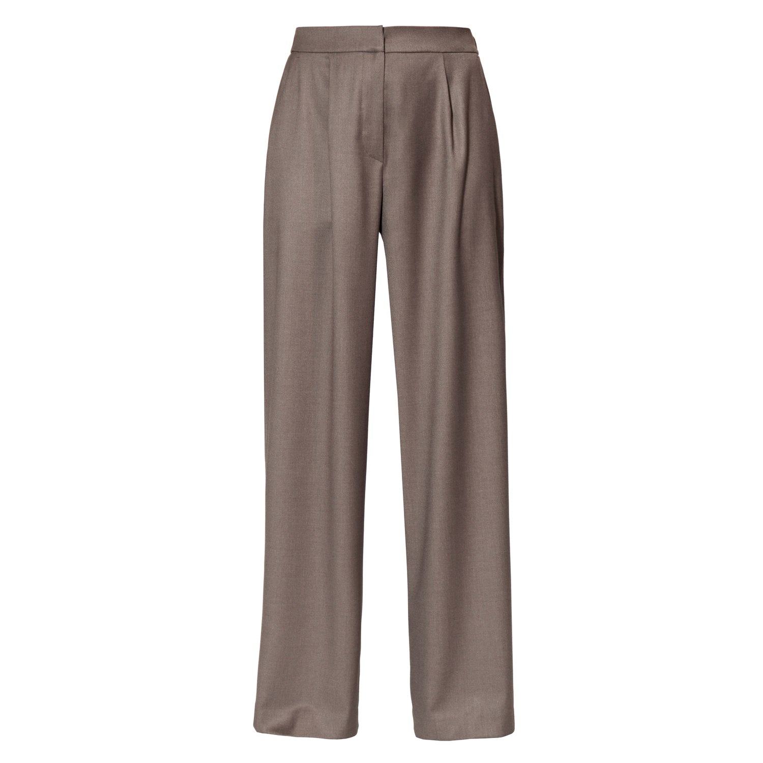 Aggi By Halewski Women's Ophelie Brown Melange Wide Suit Trousers In Brown