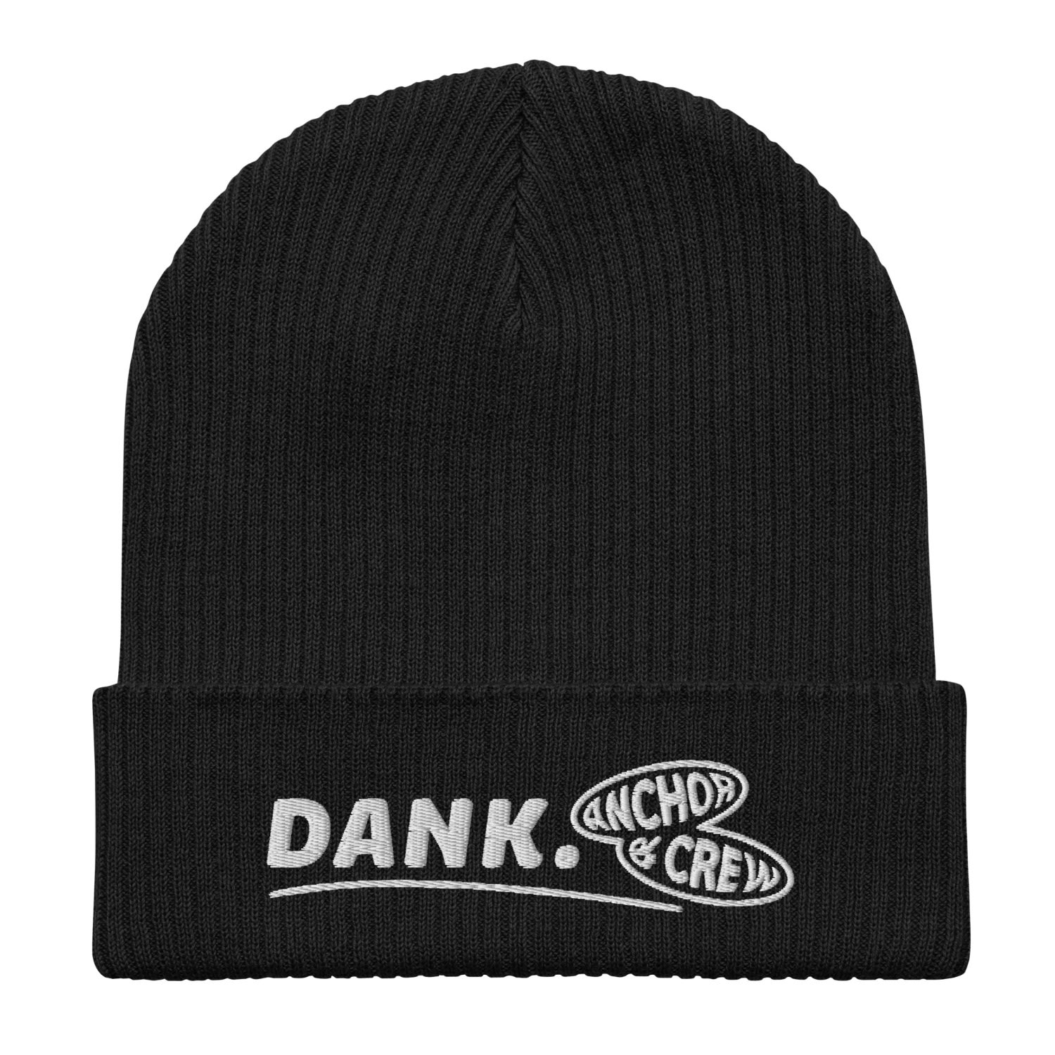 Anchor & Crew Black Dank Gen. Organic Cotton Embroidered Beanie - Men In Black
