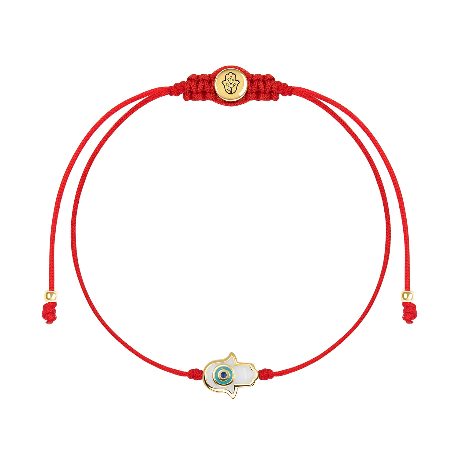 Karma And Luck Women's White / Red Charismatic Personality - Hamsa Red String Bracelet