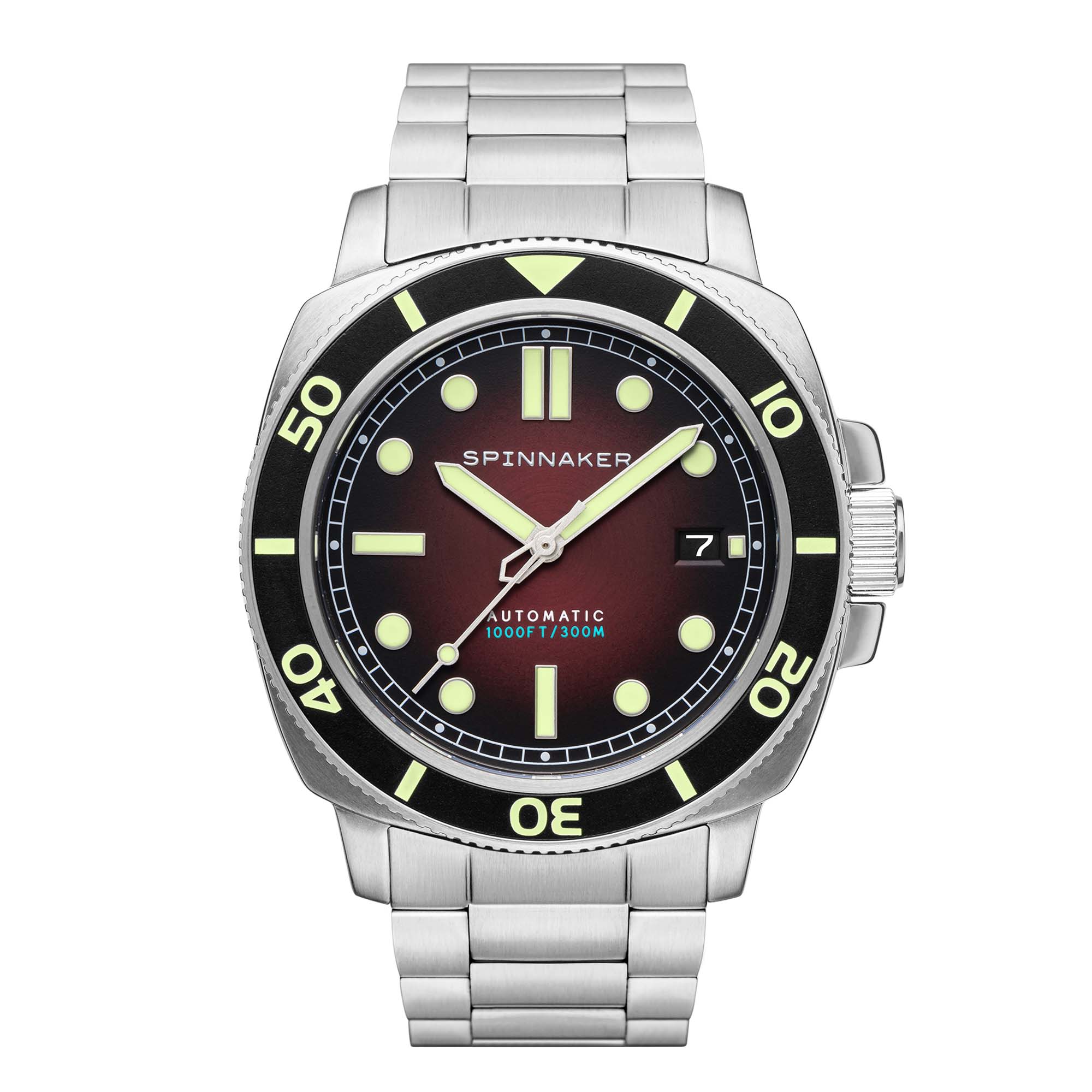 Spinnaker Hull Diver Men’s Japanese Automatic Ombre Red Watch One Size