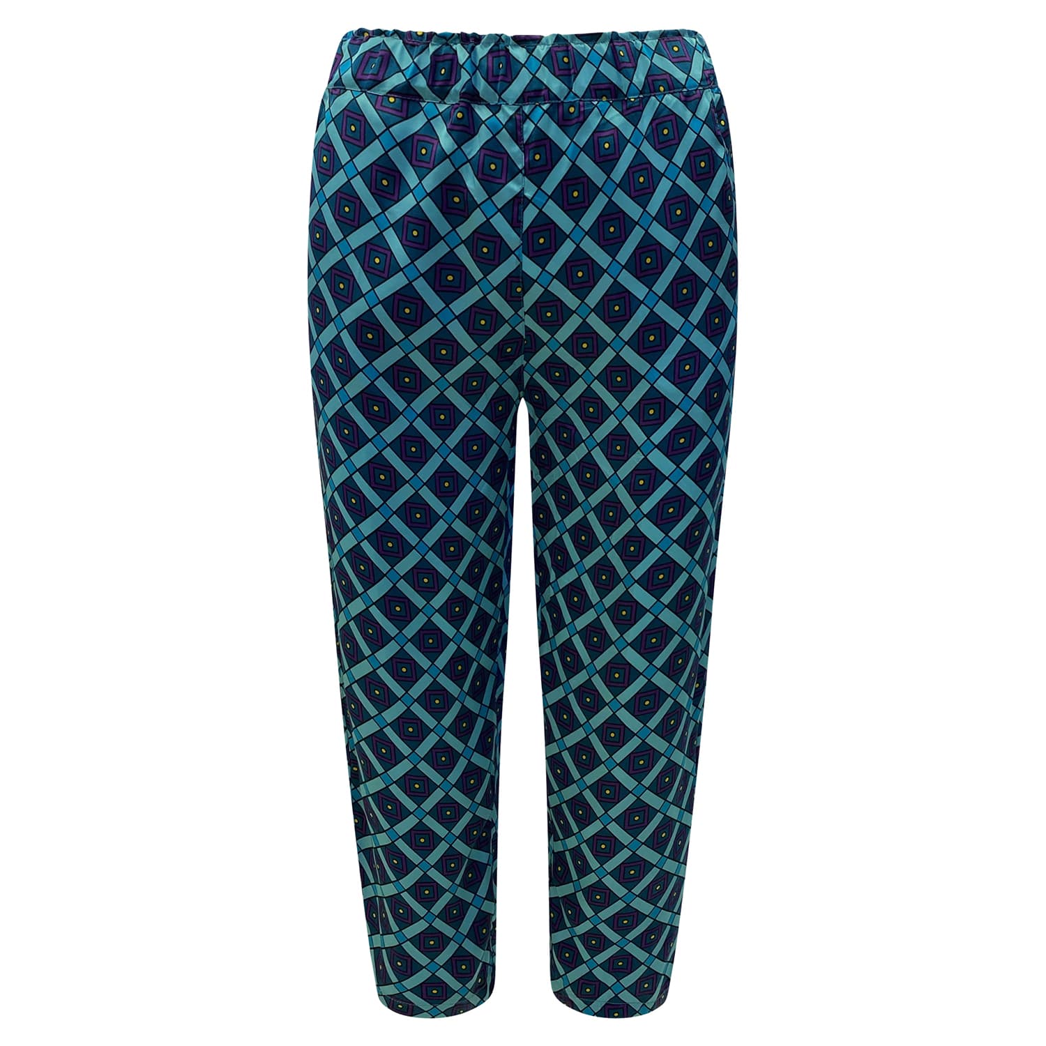 Printed viscose trousers