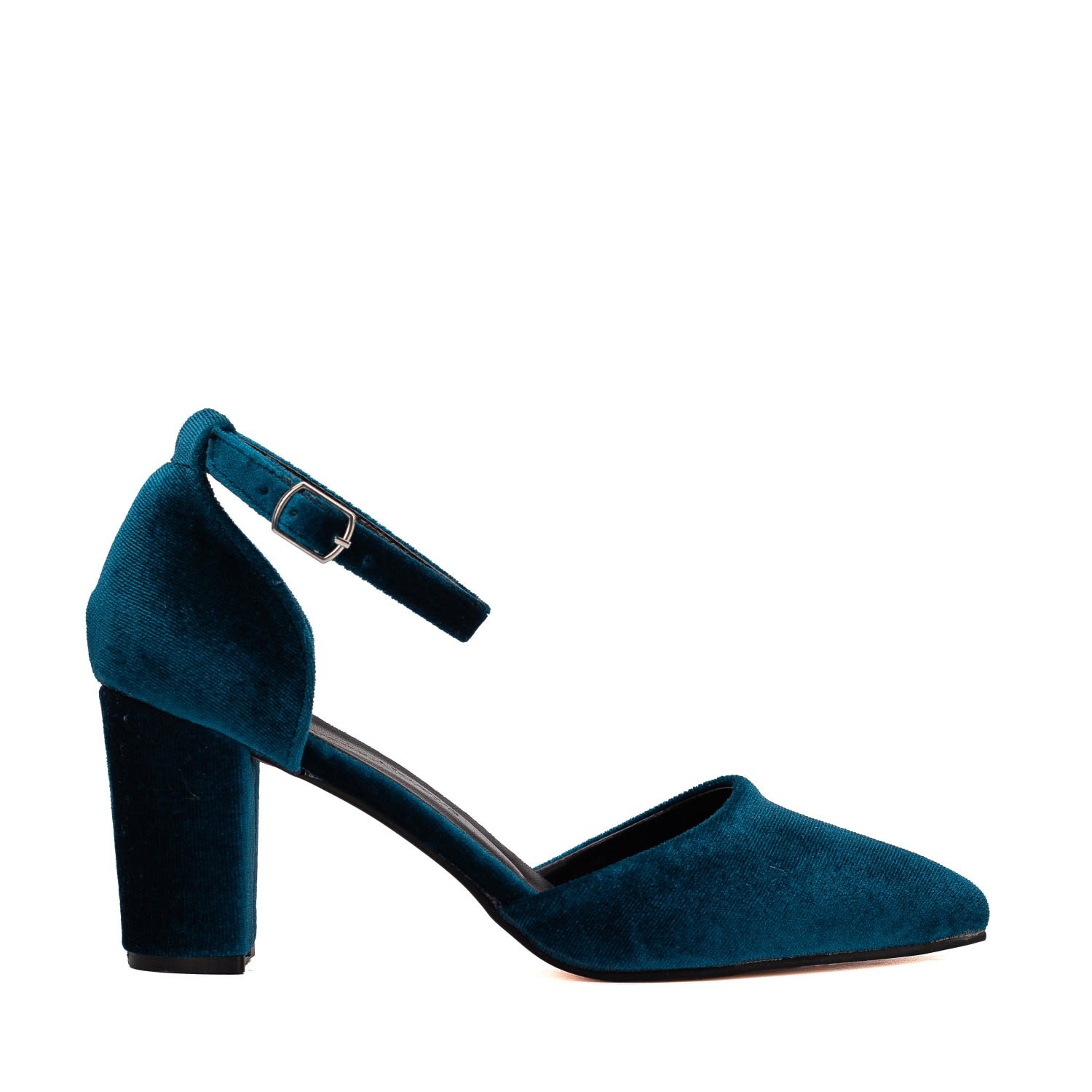 Forever & Always Shoes Women's Gisele - Teal Blue Velvet High Heels In Blue