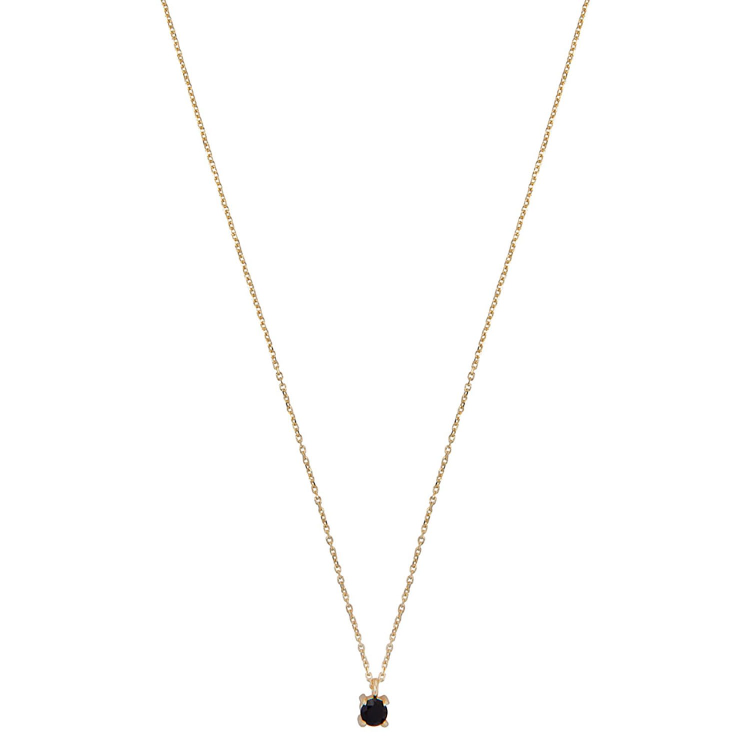 Ana Dyla Women's Irem Black Spinel Necklace In Gold