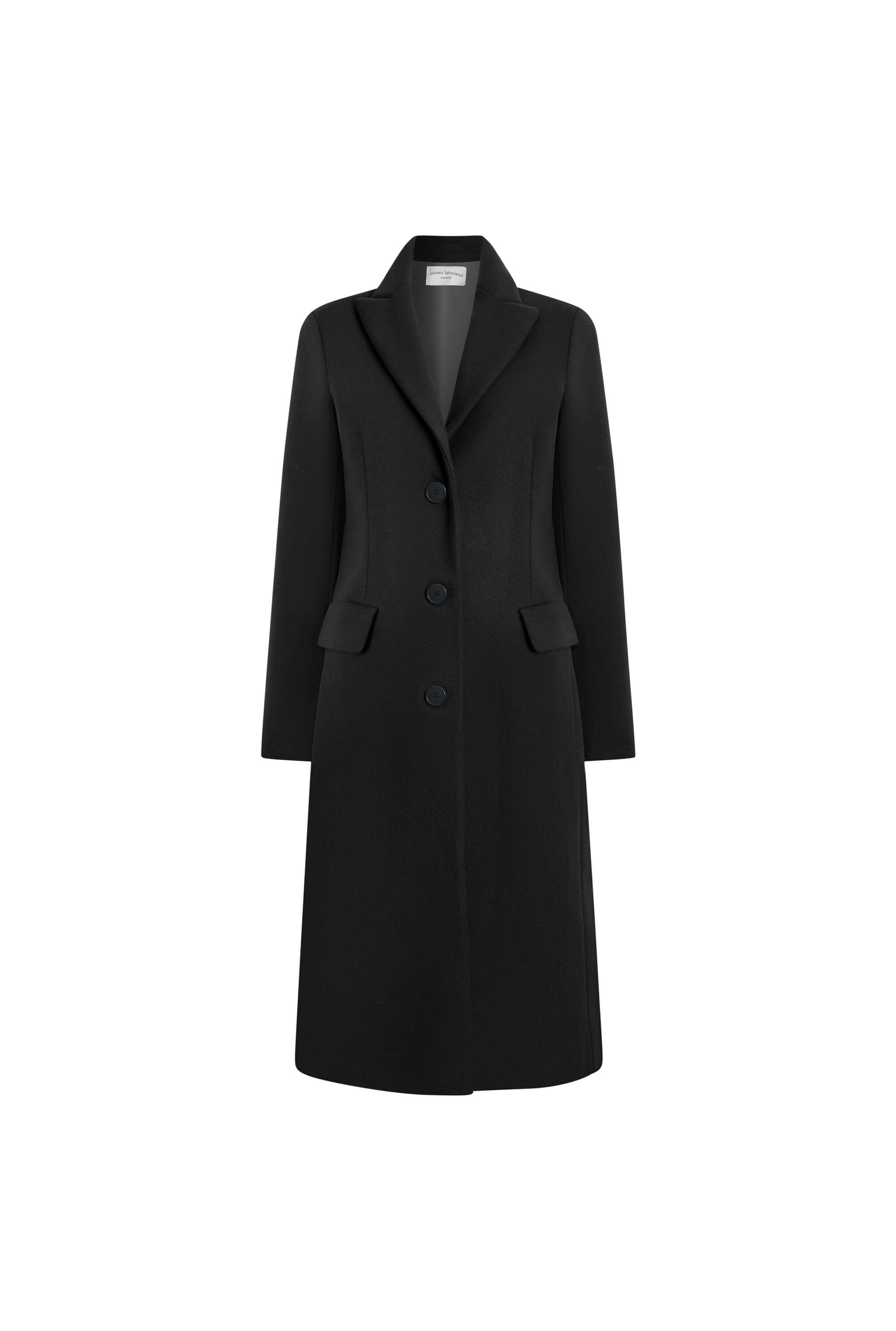James Lakeland Women's Classic Black Coat In Black