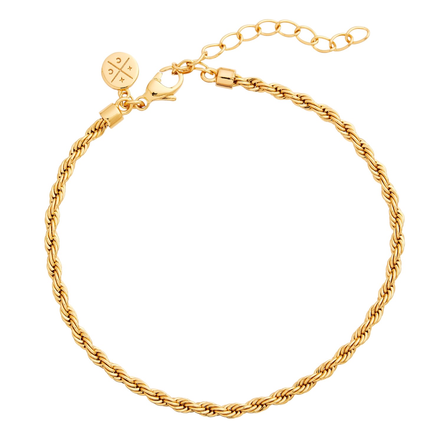 Women’s Rope Chain Bracelet Gold Cartilage Cartel