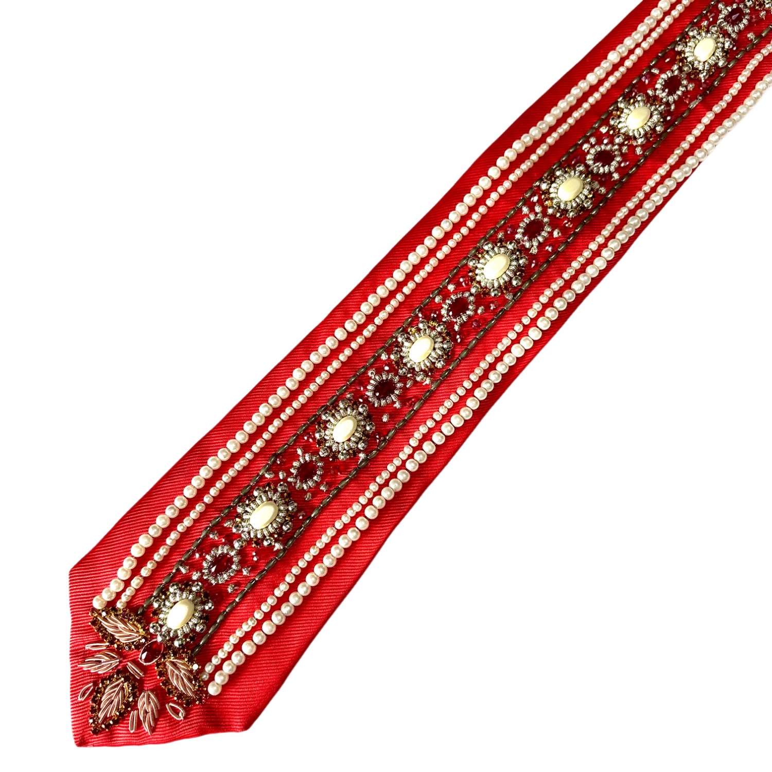 Men's Ornate Pearl Luxe - Red | Zars London