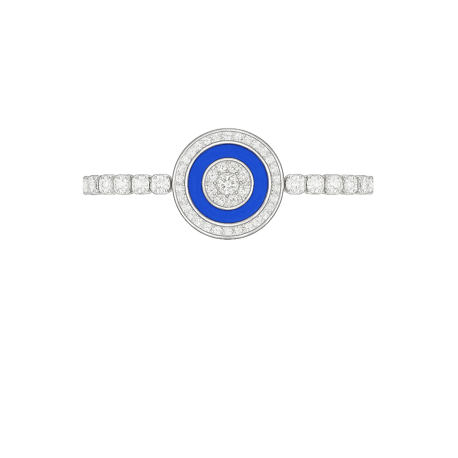 The Gala Women's Silver Luminous Blue Eye Bracelet In Silver