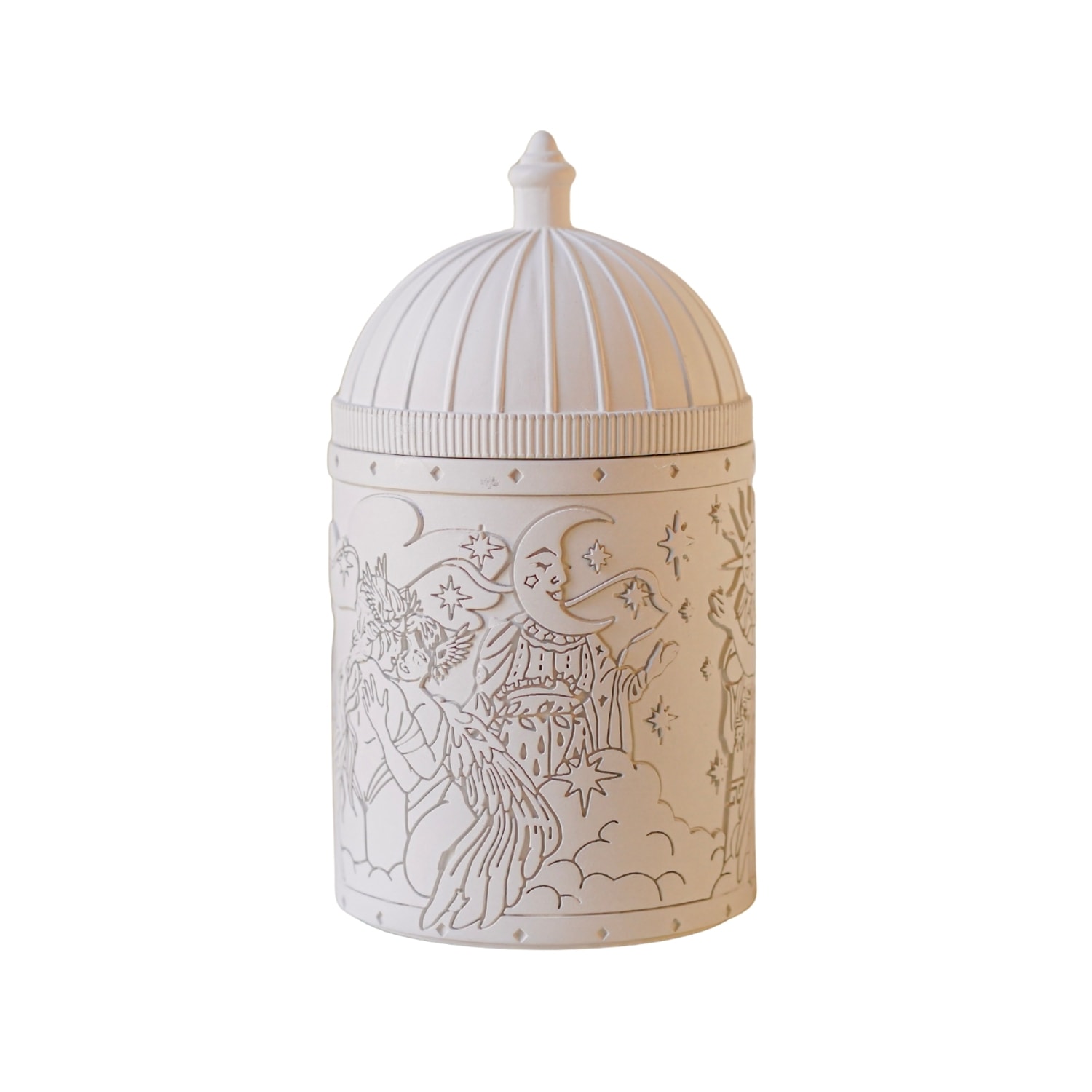 Meltdown Studio Neutrals / White White Refillable Candle Holder In White