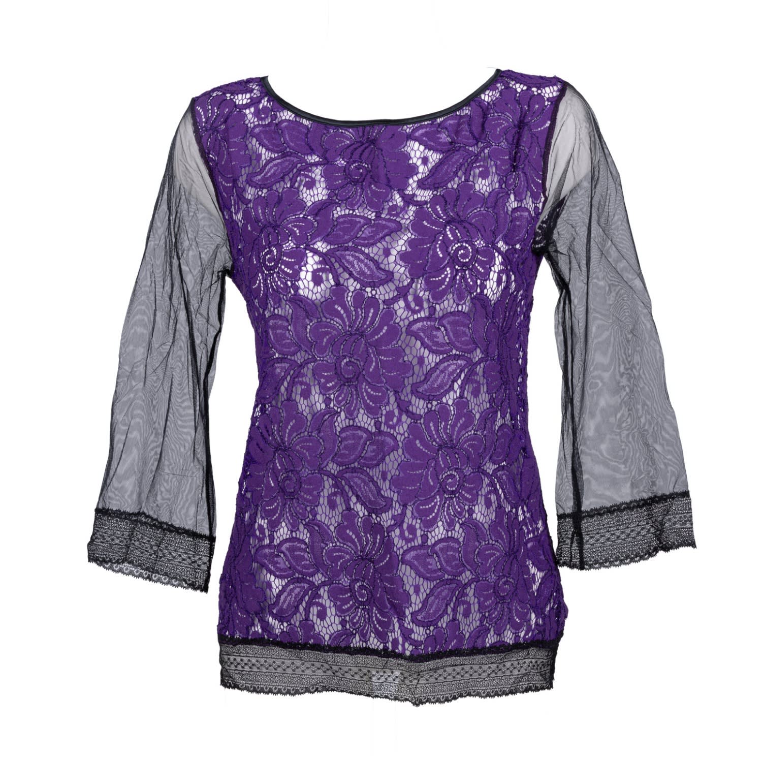 Les Jupons De Tess Women's Black / Purple Vogue Top In Multi