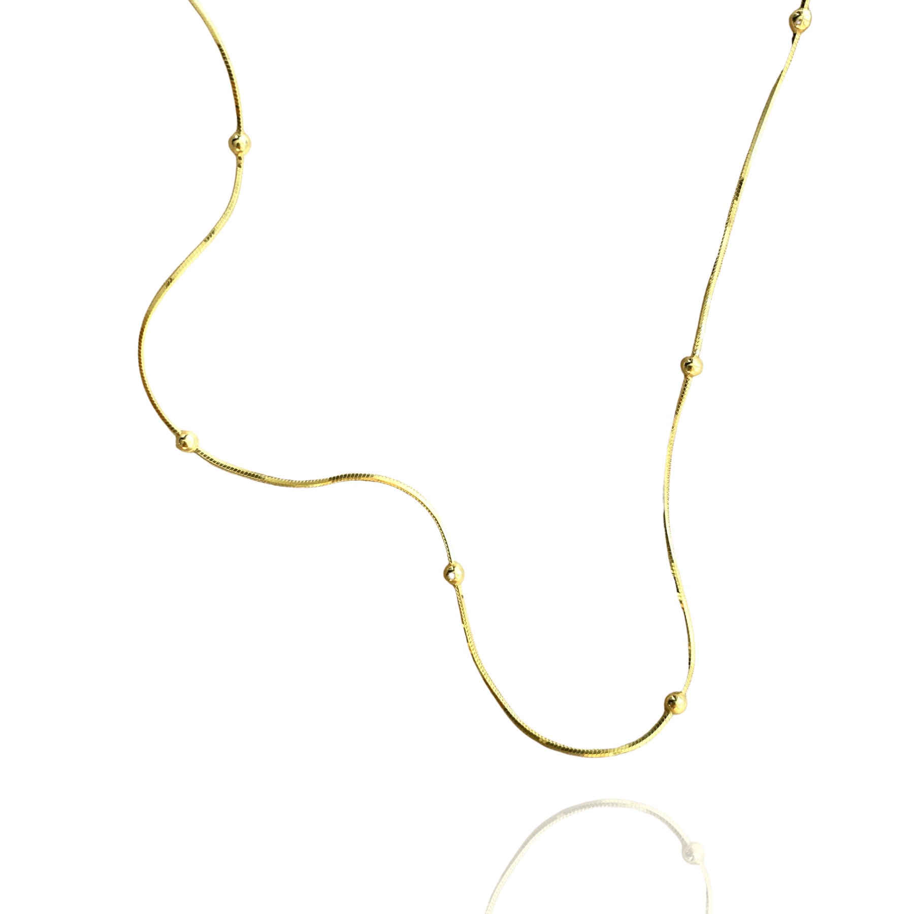 Spero London Women's Italian Fine Chain Sterling Silver Satellite Beaded Necklace - Gold In Gold