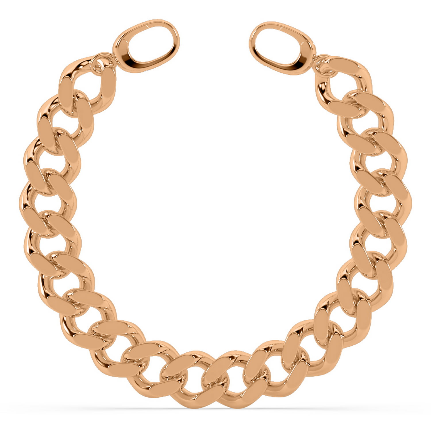 Women’s Bold Cuban Link Bracelet - Rose Gold Oni Fine Jewelry