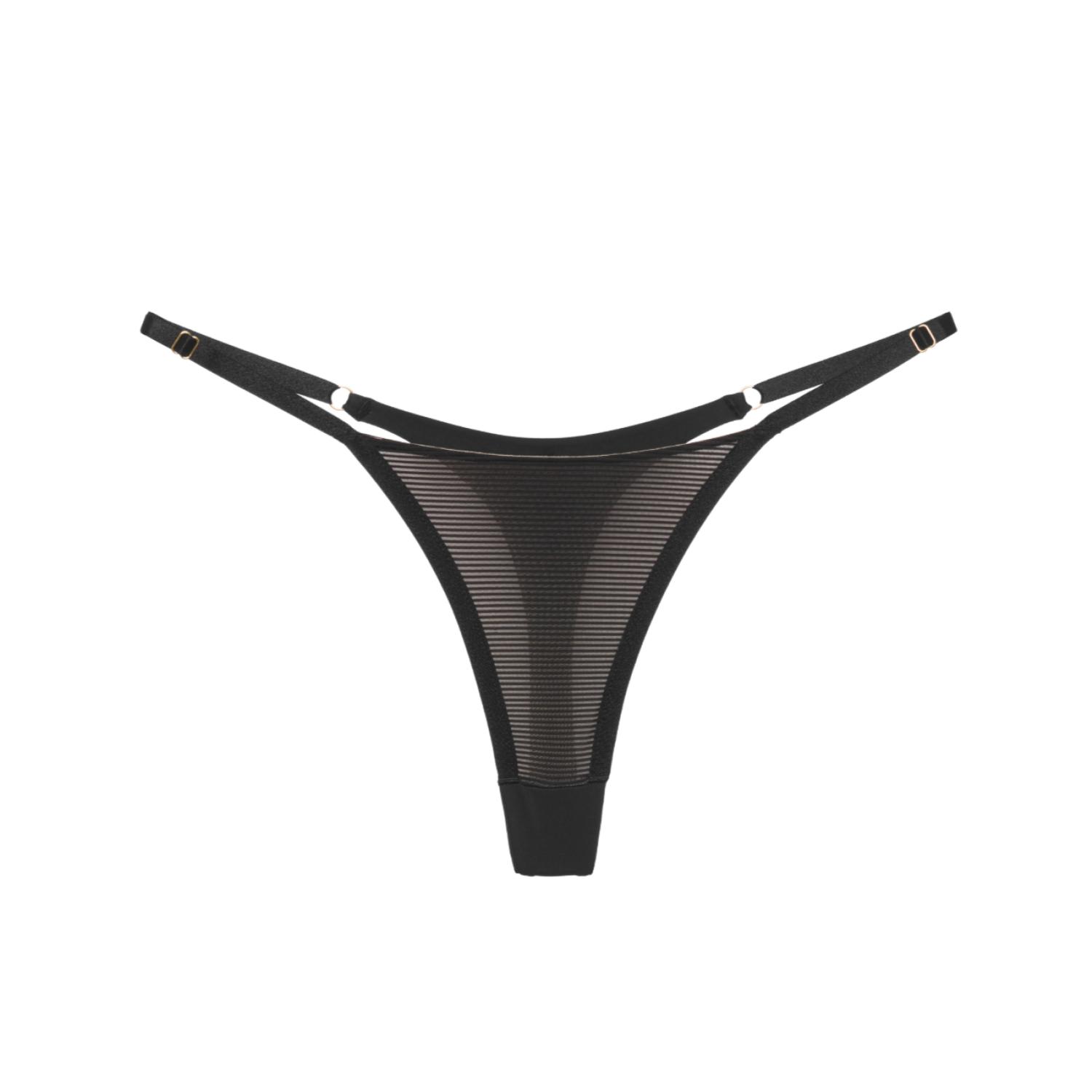 Women’s Black Amber Thongs Medium Perilla