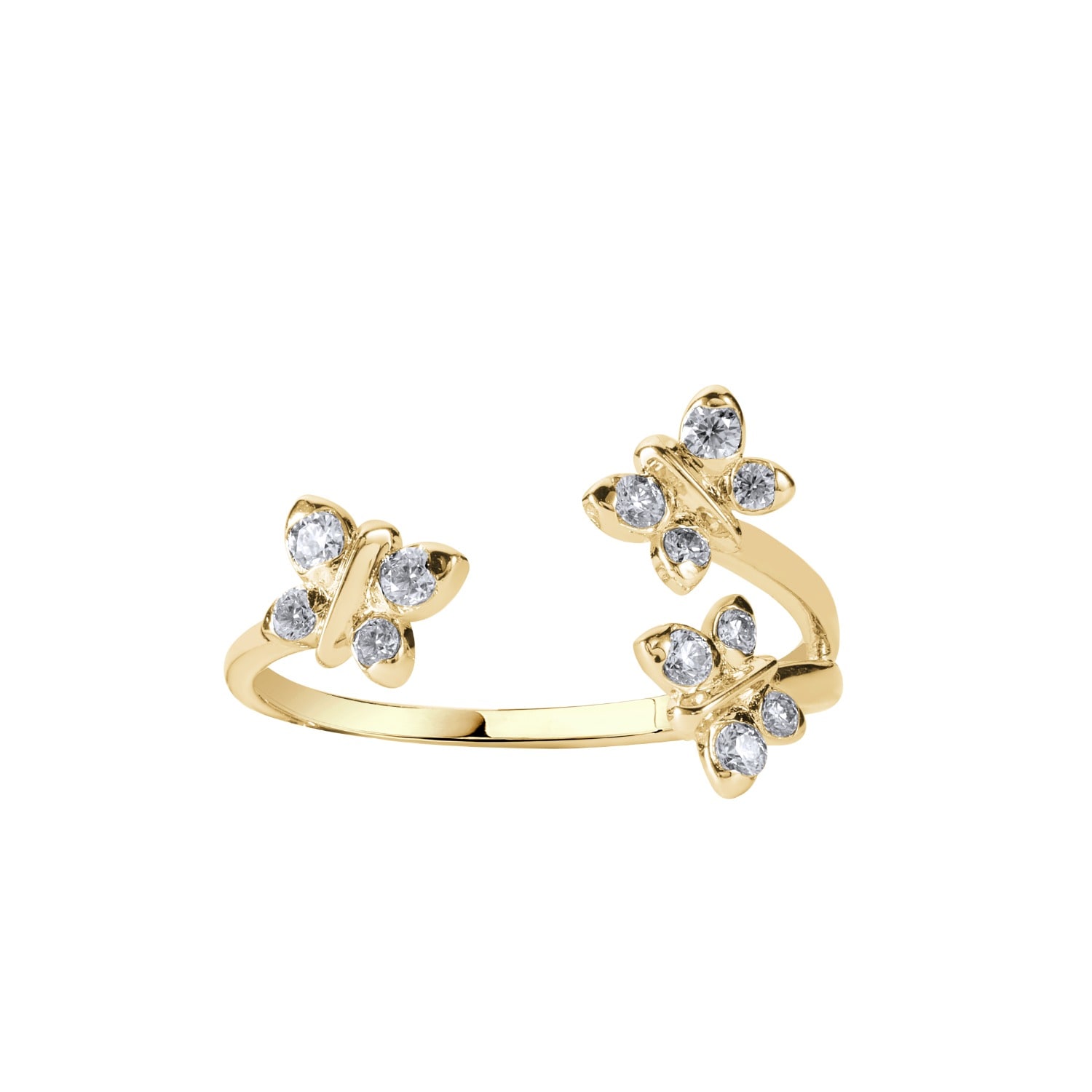 Bloomtine | Earth Angel Hq Women's Enchanting Flutterfly™ Premium Gold Vermeil Butterfly Ring