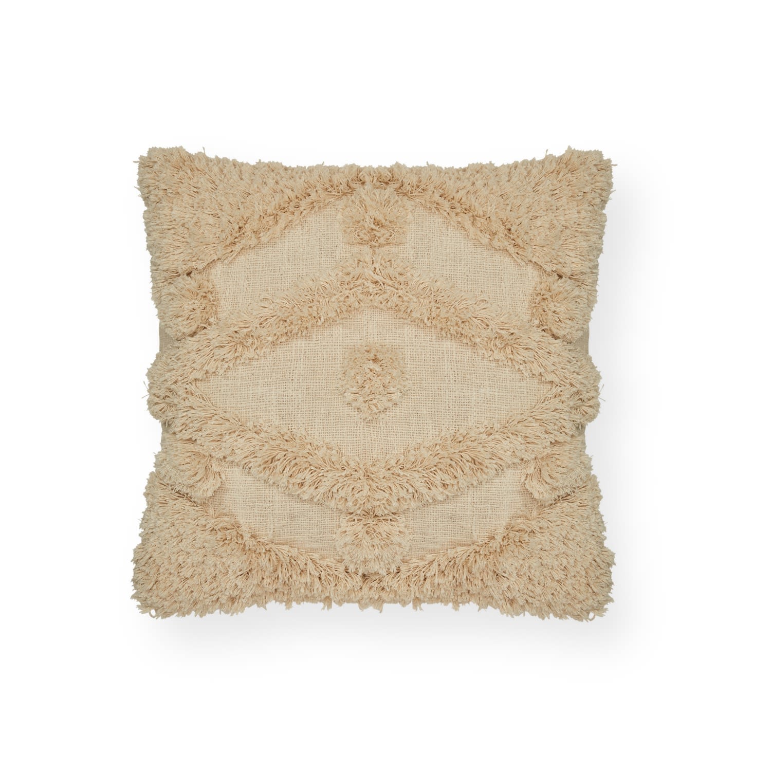 Neutrals Savannah Hand-Loomed Organic Cotton Cushion Cover With Insert Pink Haley