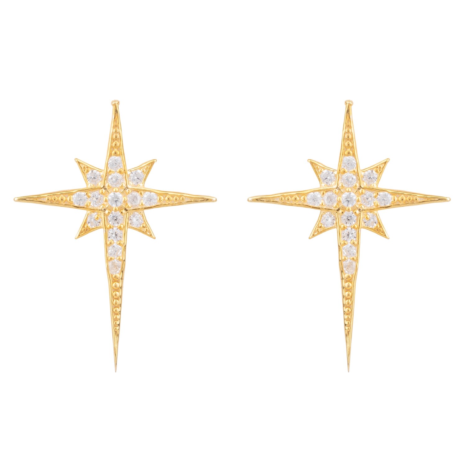 Latelita Women's North Star Small Stud Earrings Gold