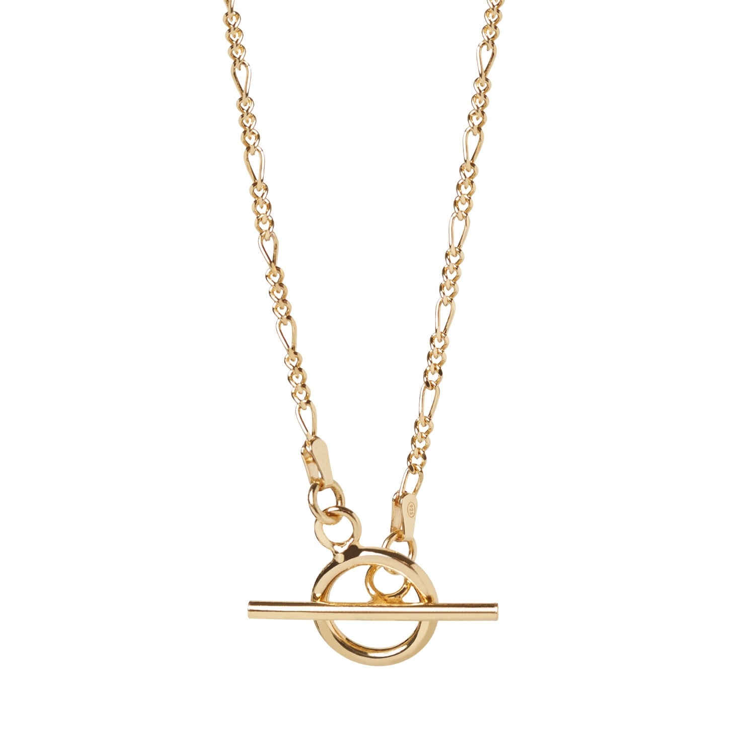 Muru Women's T Bar Figaro Necklace Gold In Gold