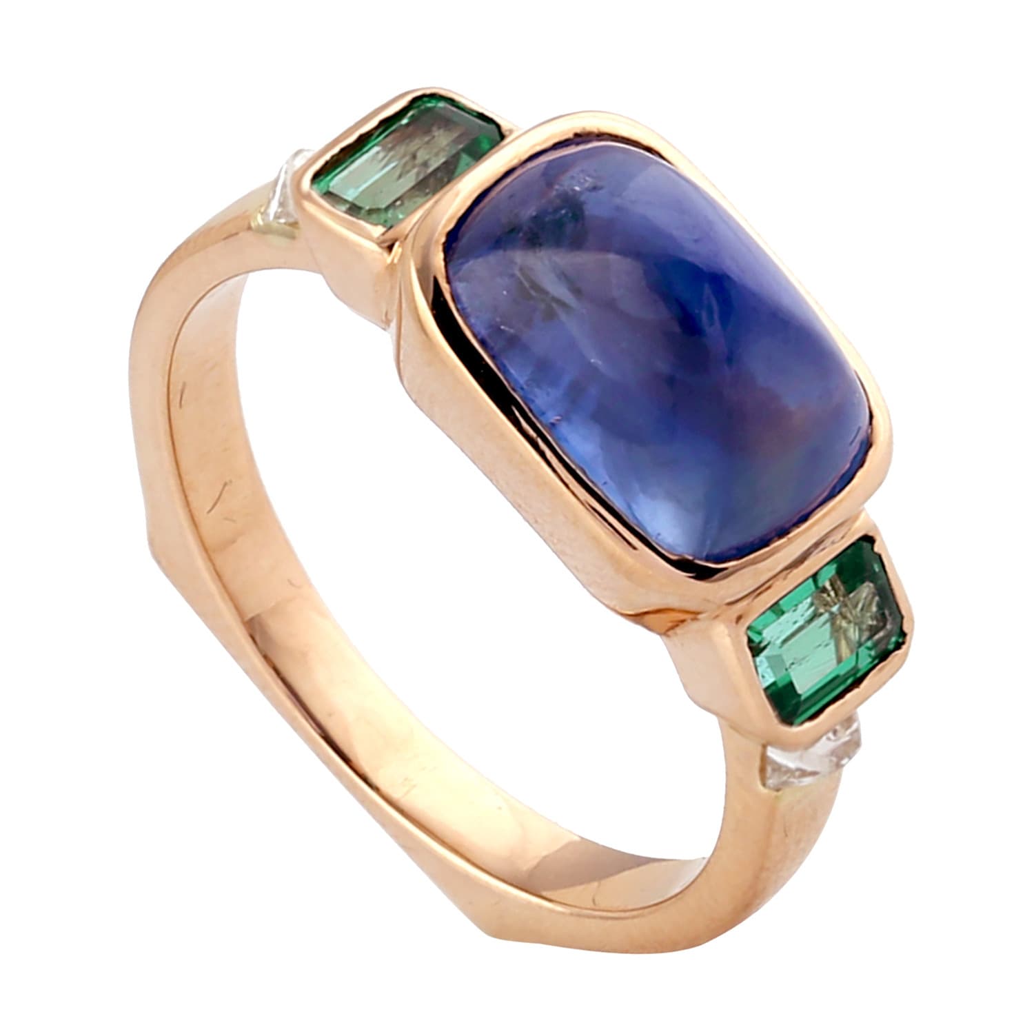 18K Yellow Gold Diamond Designer Rings 