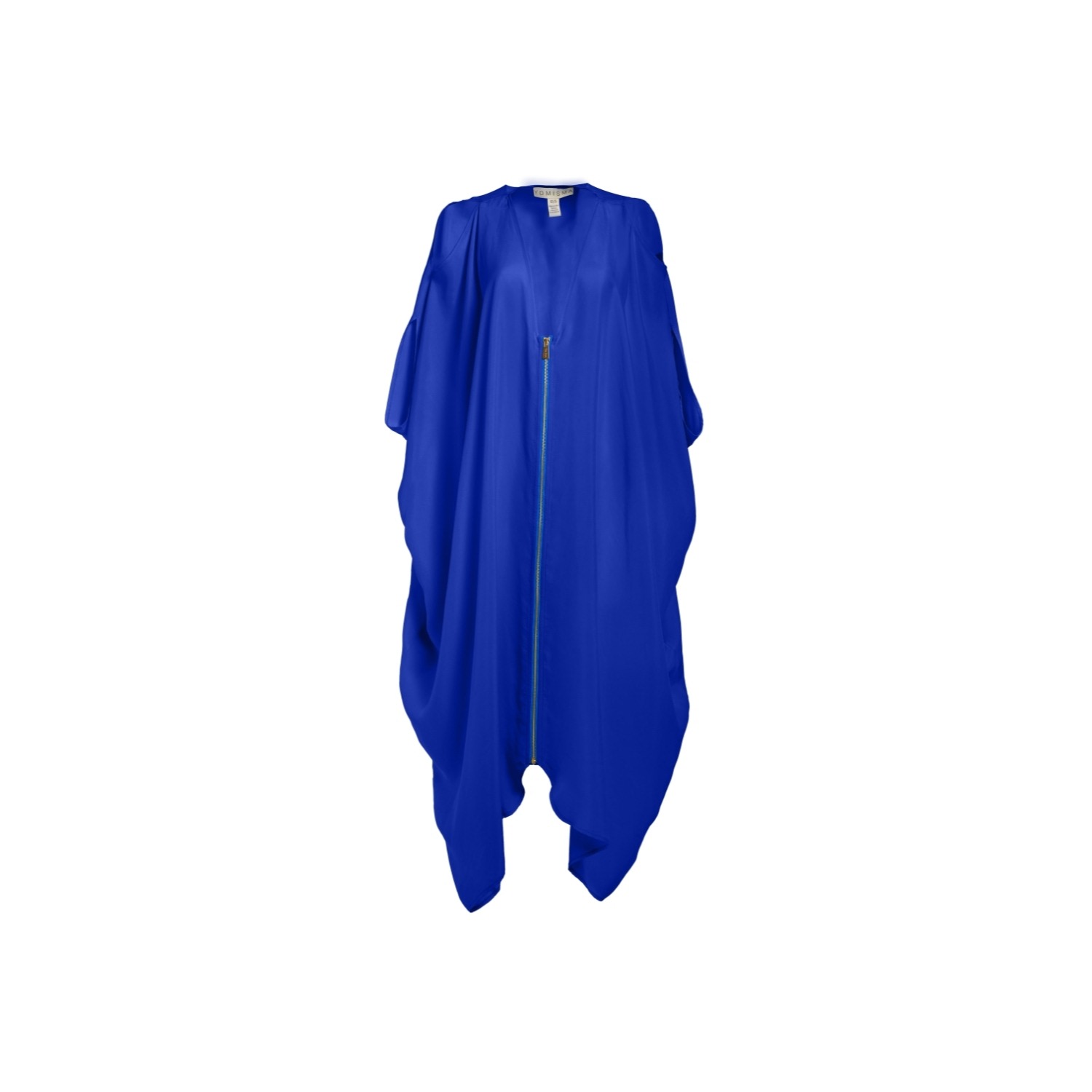 Yomisma Women's Blue She's A Royal Signature Zip Kaftan — Eco-friendly, Ultra-soft, Versatile Silhouette