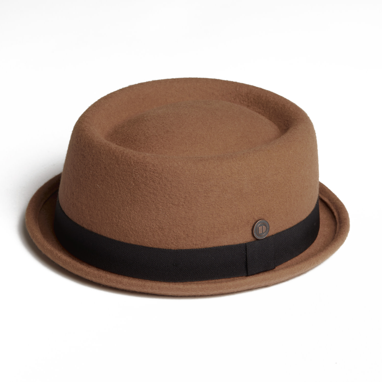 Dasmarca Hats Men's Brown Jack Camel Felt Skimpy Brim Short Brim Rude Boy Mod Style Porkpie Hat In Brown